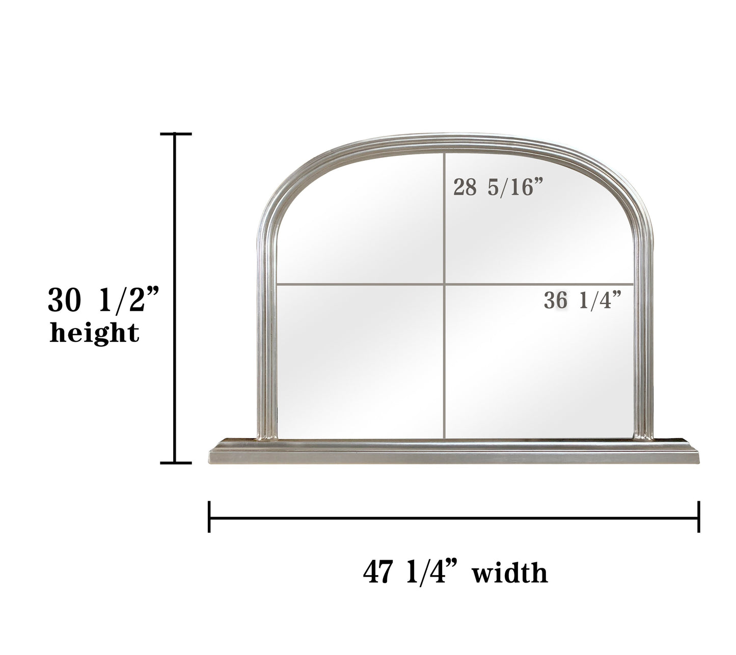 Lyon Arched Mantle & Dresser Mirror - Modern and Transitional