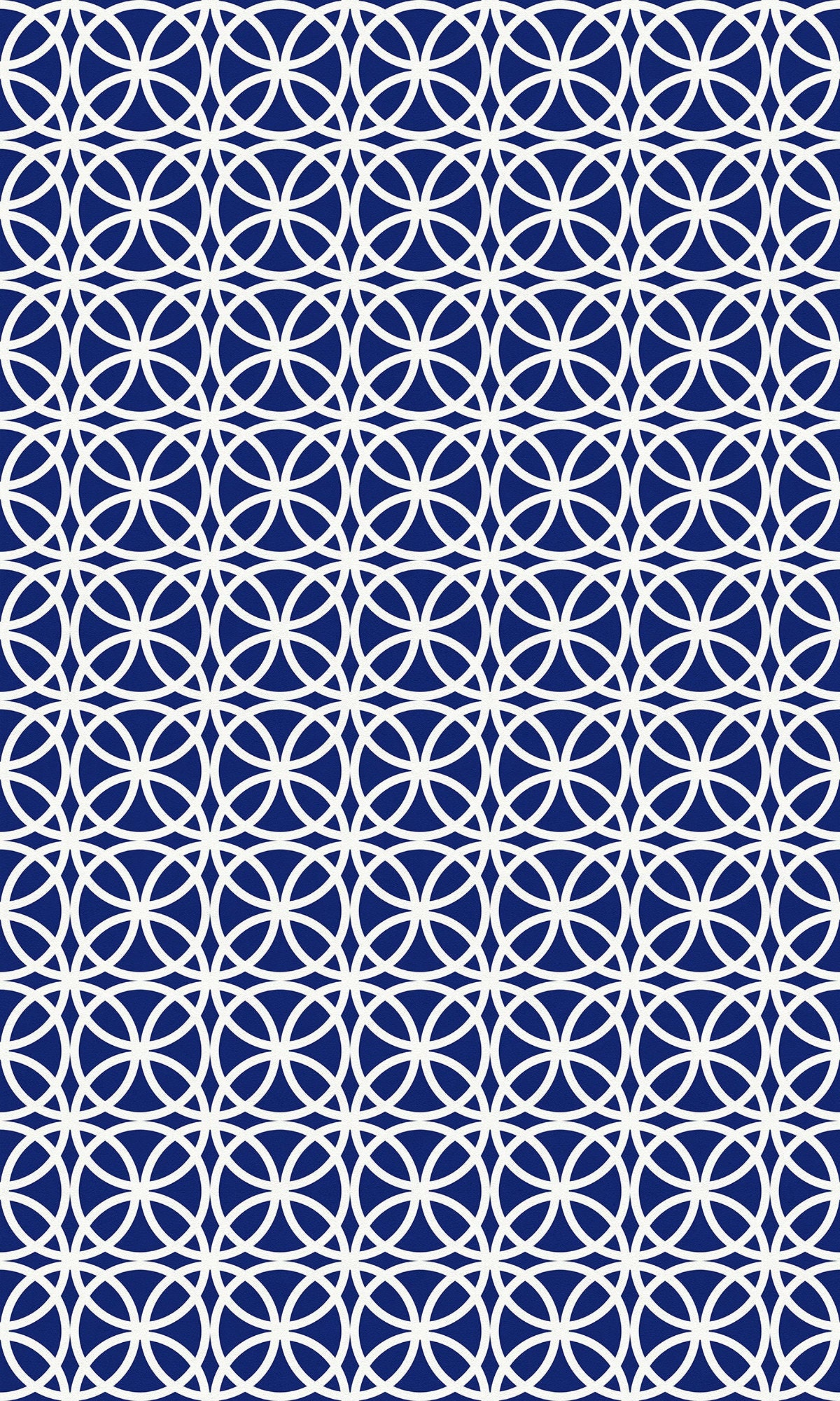 Chicago Versatile Indoor/Outdoor Washable Rug - Modern, Contemporary Navy Blue Geometric - Vinyl with Non-Slip Backing