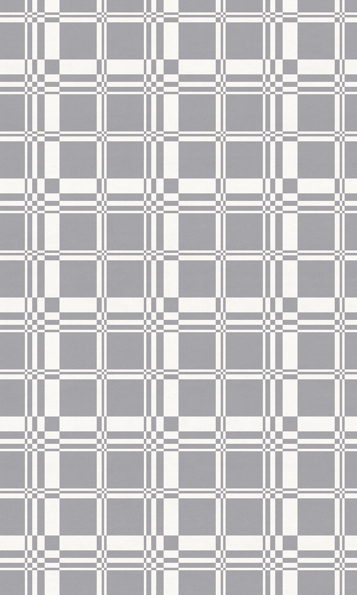 Ivy League Versatile Indoor/Outdoor Washable Rug - Gray Modern Farmhouse Plaid - Ply Vinyl with Non-Slip Latex Backing