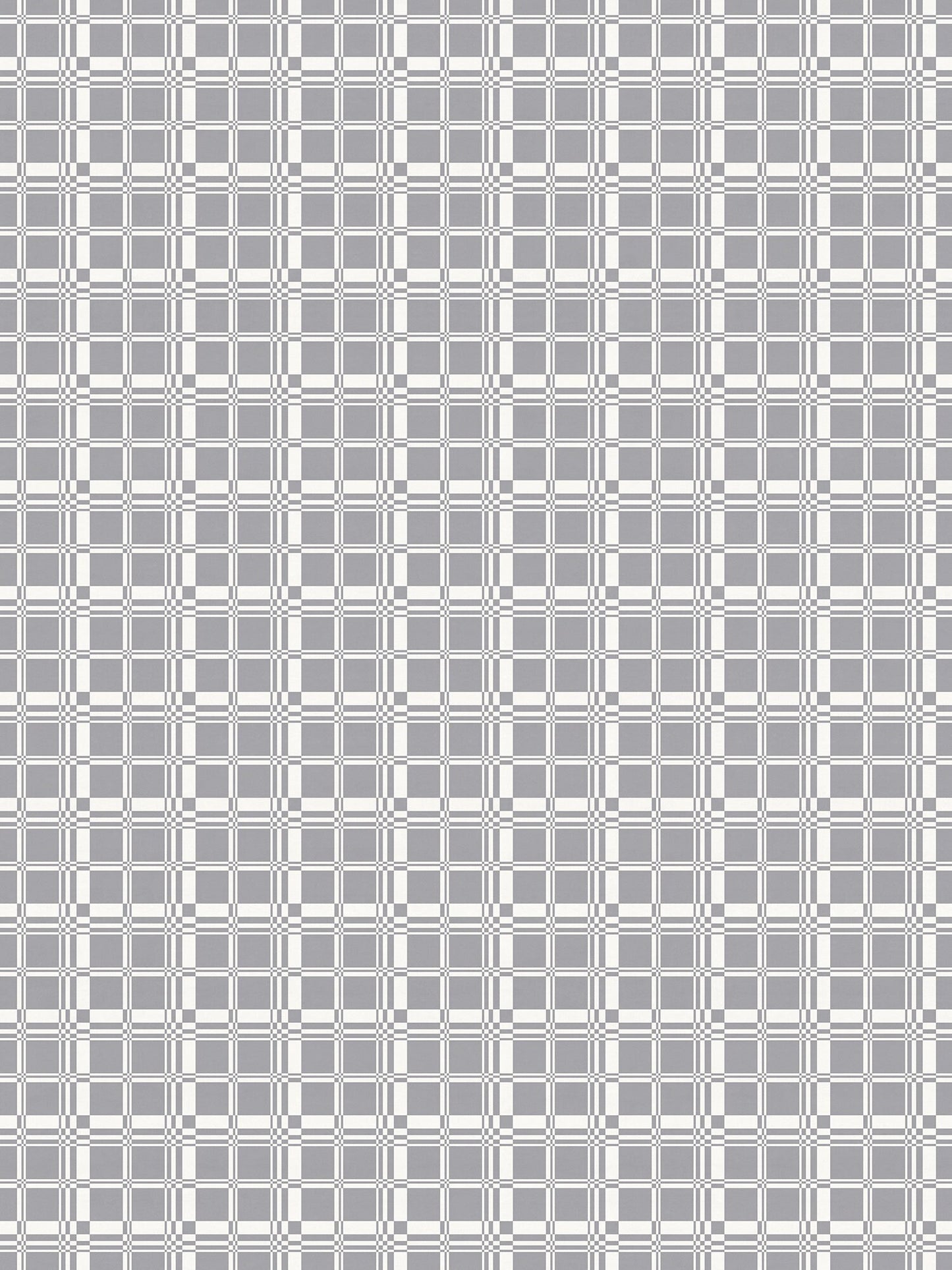 Ivy League Versatile Indoor/Outdoor Washable Rug - Gray Modern Farmhouse Plaid - Ply Vinyl with Non-Slip Latex Backing