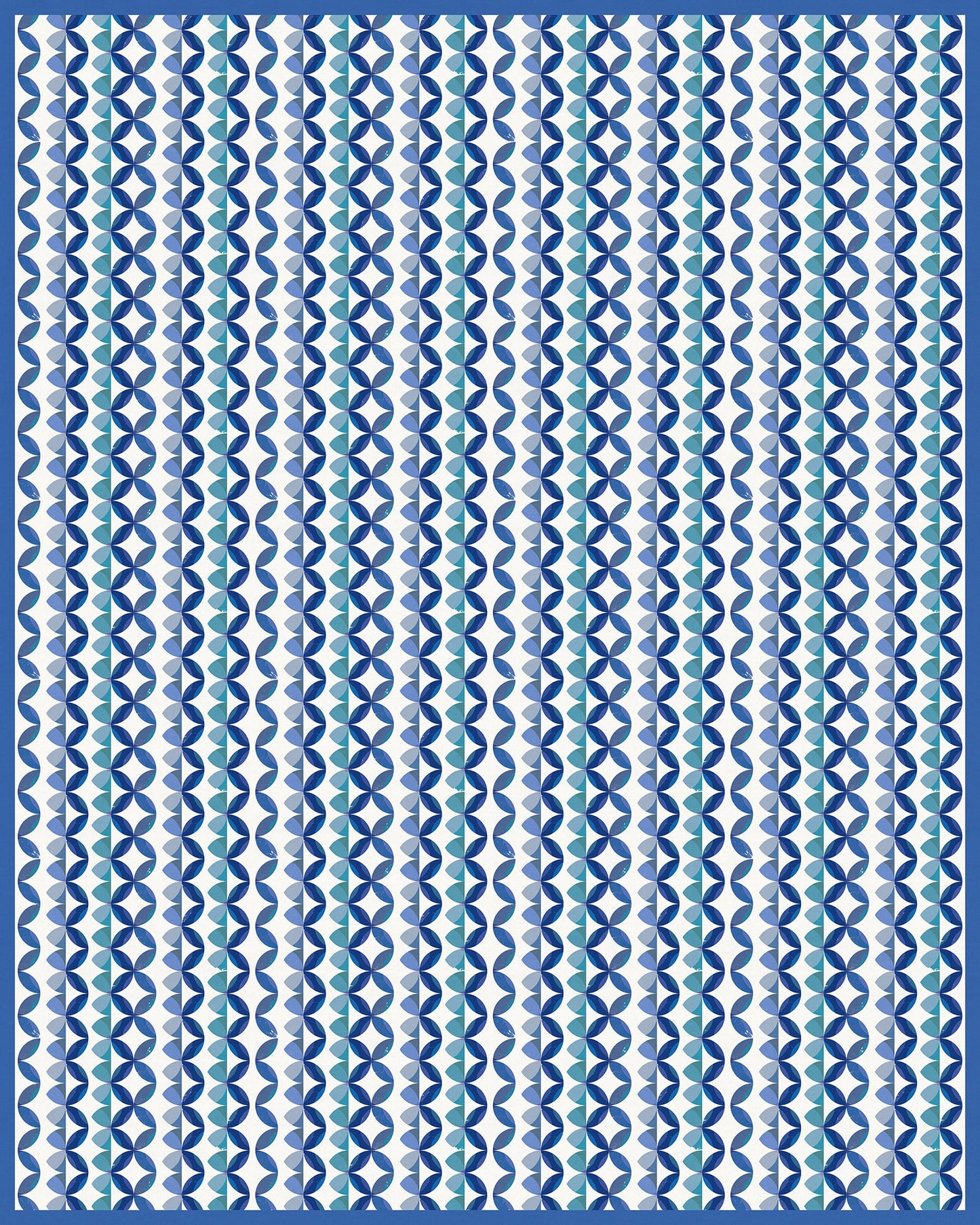 Ripple Indoor/Outdoor Washable Floor Covering - Blue Modern Coastal - 2-Ply Vinyl with Non-Slip Latex Backing