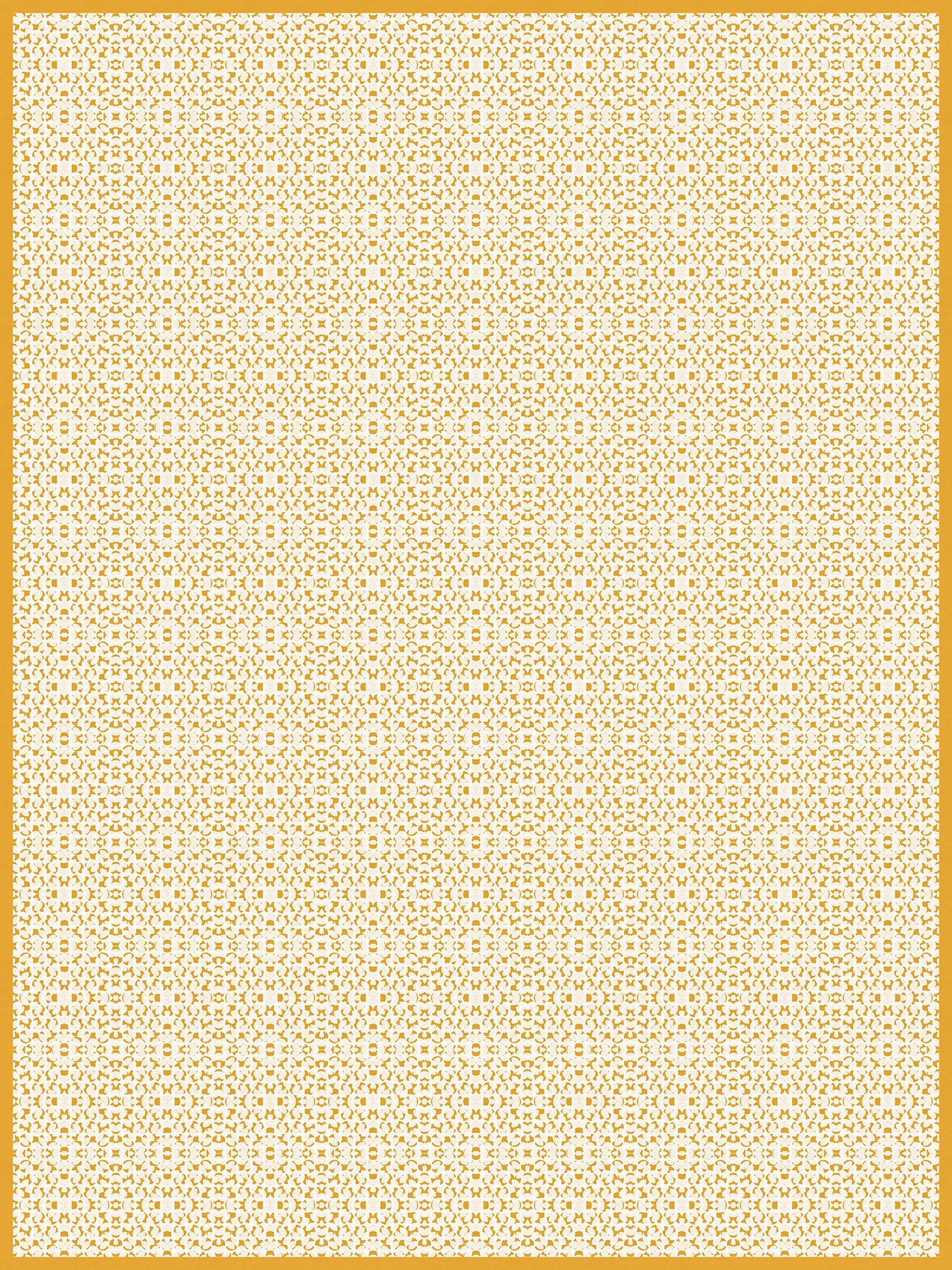 Sunglow Indoor/Outdoor Washable Floor Covering - Yellow, Orange Mid-Century - 2-Ply Vinyl with Non-Slip Latex Backing