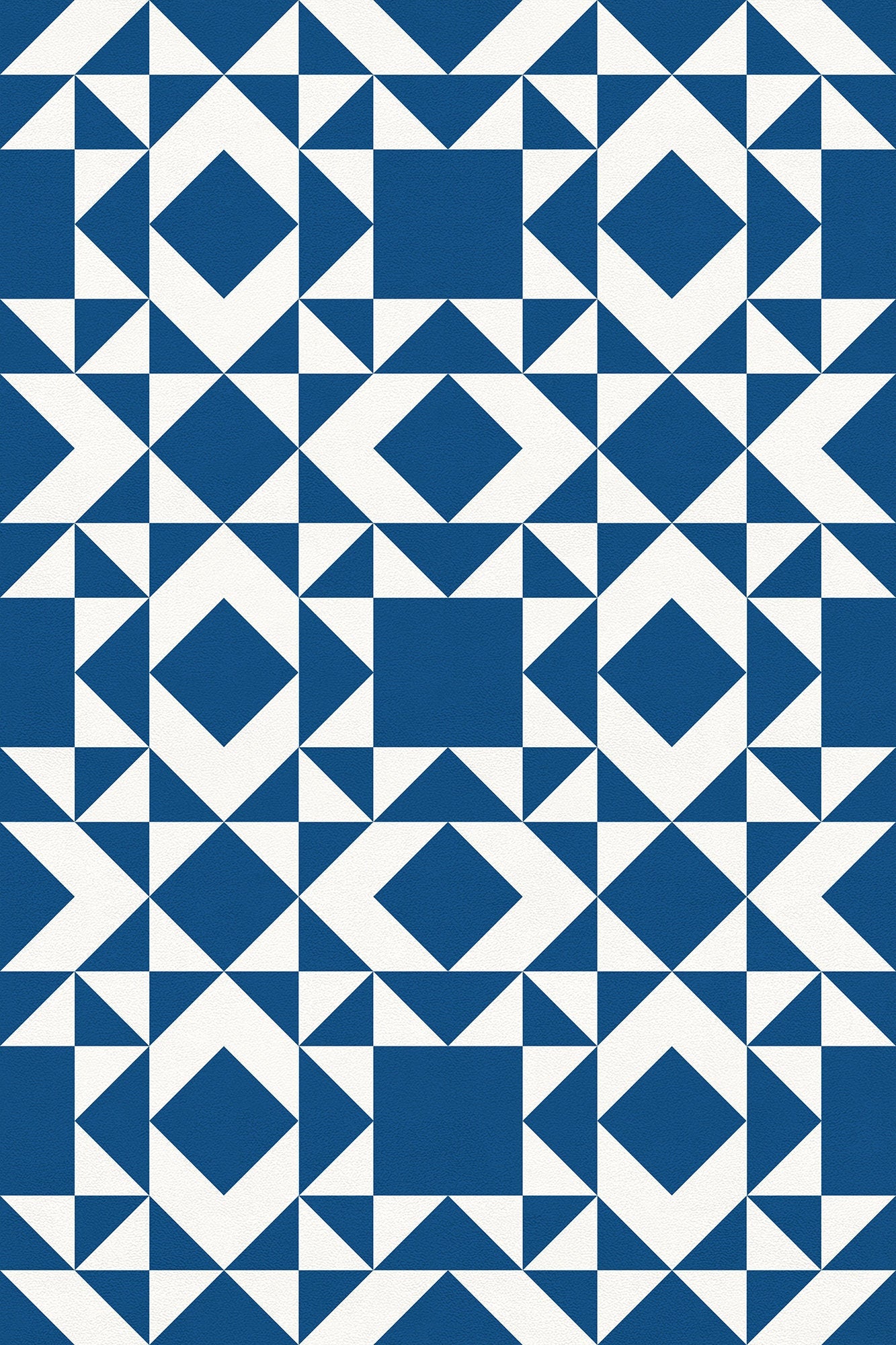 Cheyenne Versatile Indoor/Outdoor Washable Rug - Blue Southwestern Geometric - Vinyl with Non-Slip Latex Backing