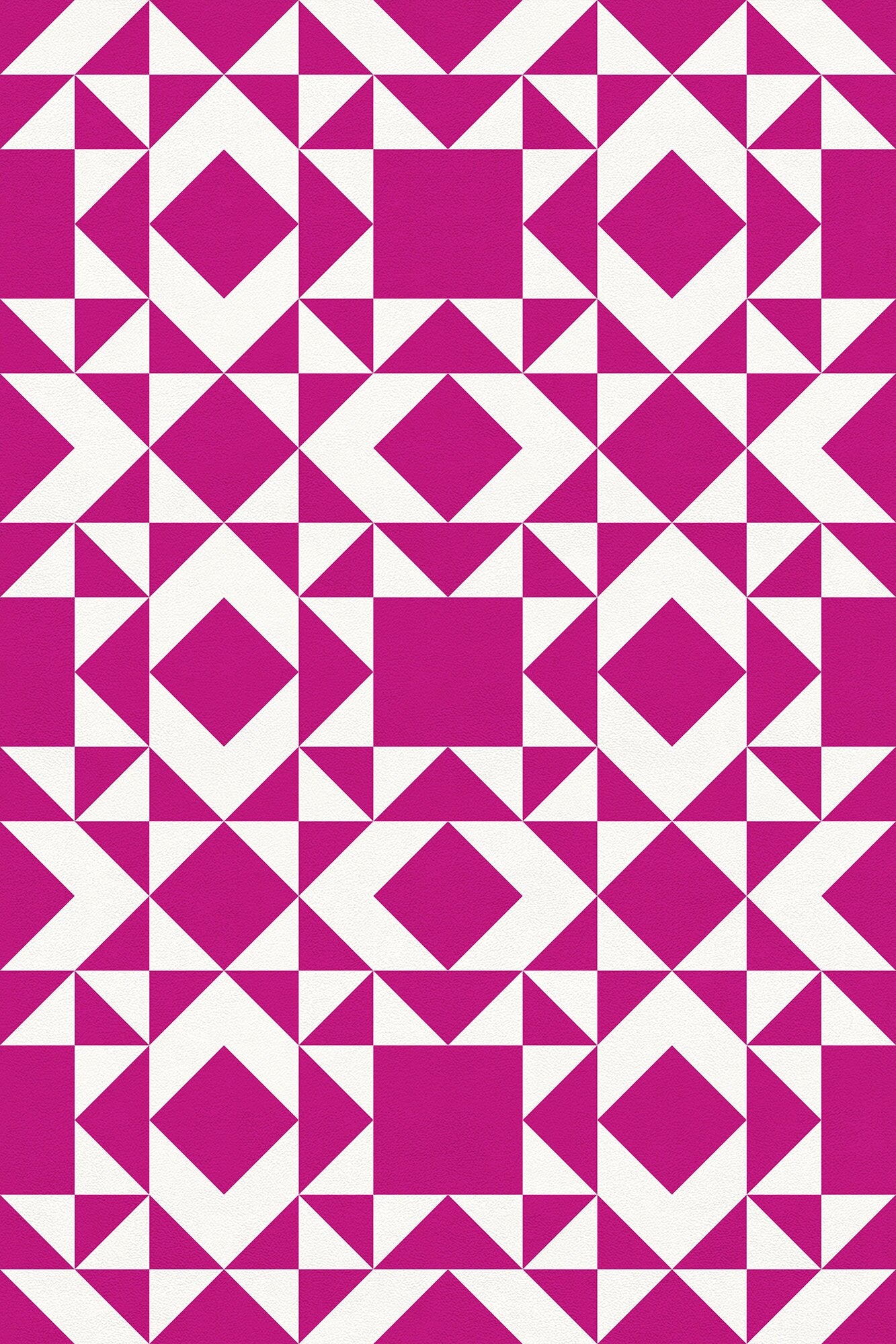 Sundance Indoor/Outdoor Washable Floor Covering - Pink Southwestern Geometric - 2-Ply Vinyl with Non-Slip Latex Backing