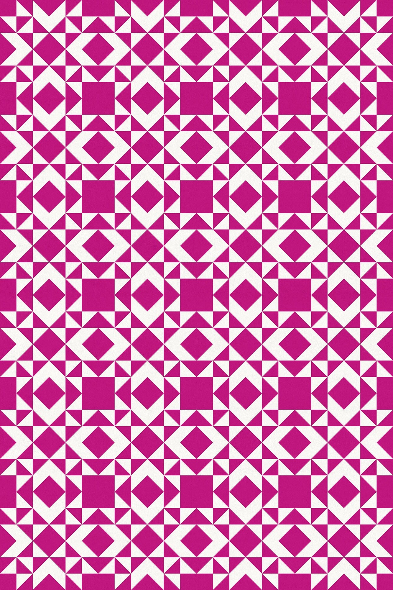 Sundance Indoor/Outdoor Washable Floor Covering - Pink Southwestern Geometric - 2-Ply Vinyl with Non-Slip Latex Backing
