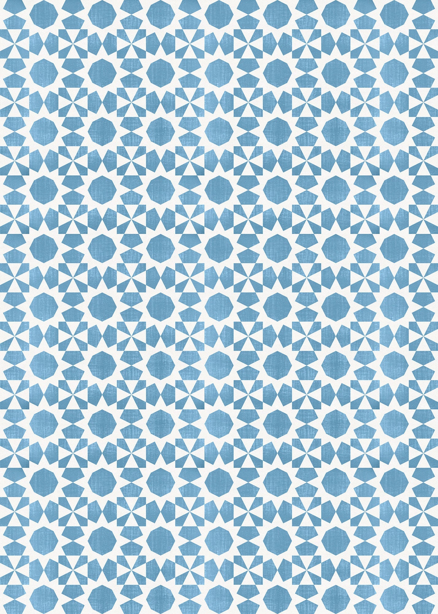 Casper Versatile Indoor/Outdoor Washable Rug - Blue Southwestern Coastal Geometric - Vinyl with Non-Slip Latex Coating