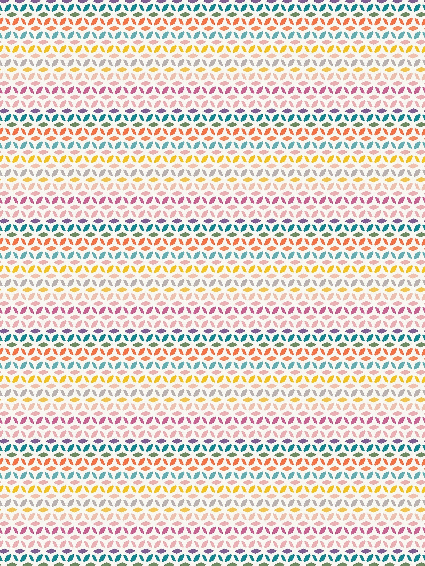 Gemstones Versatile Indoor/Outdoor Washable Rug - Multicolor Mid-Century Geometric - Vinyl with Non-Slip Latex Backing