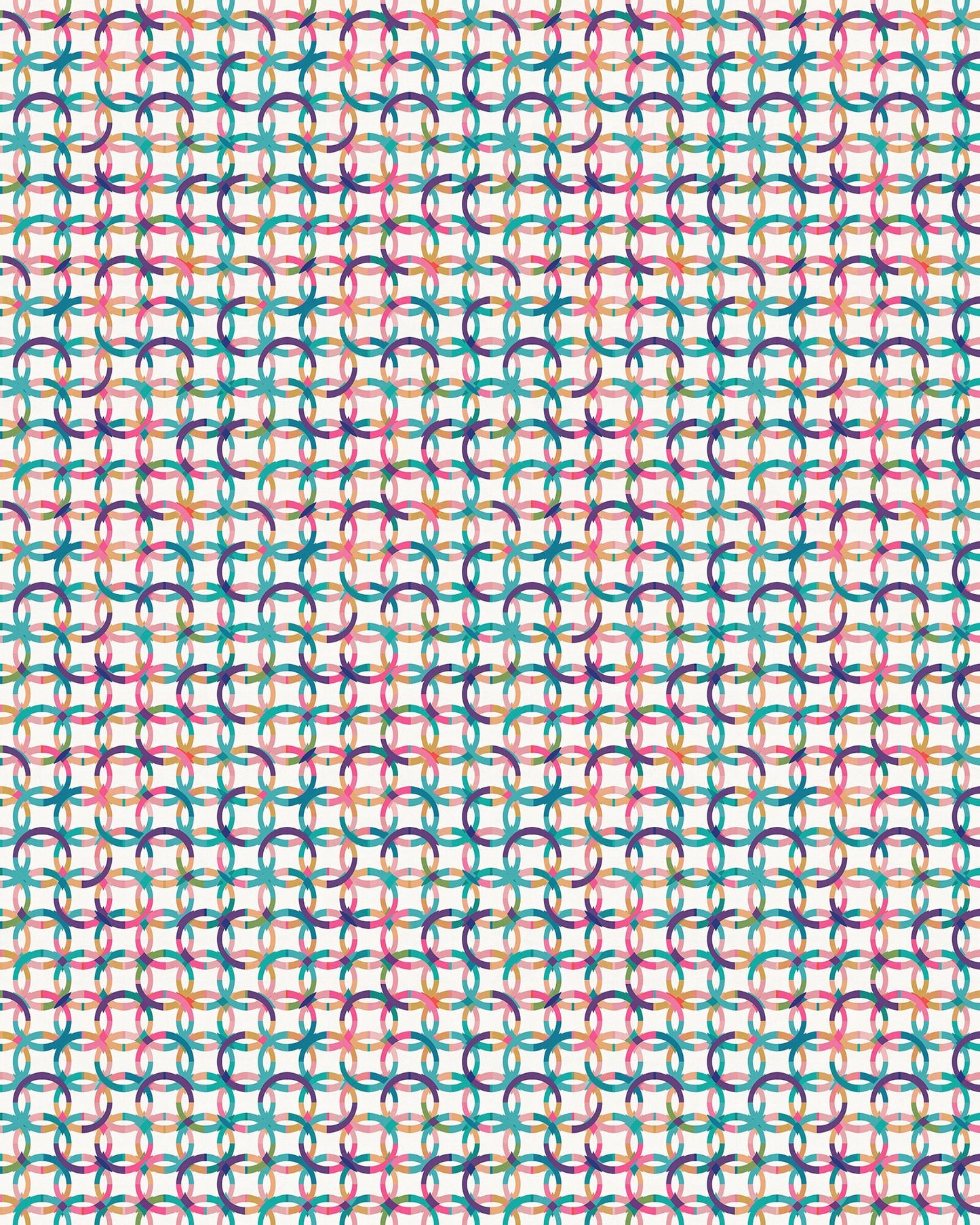 Loop de Loop Versatile Indoor/Outdoor Washable Rug - Multicolor Mid-Century - Vinyl with Non-Slip Latex Backing