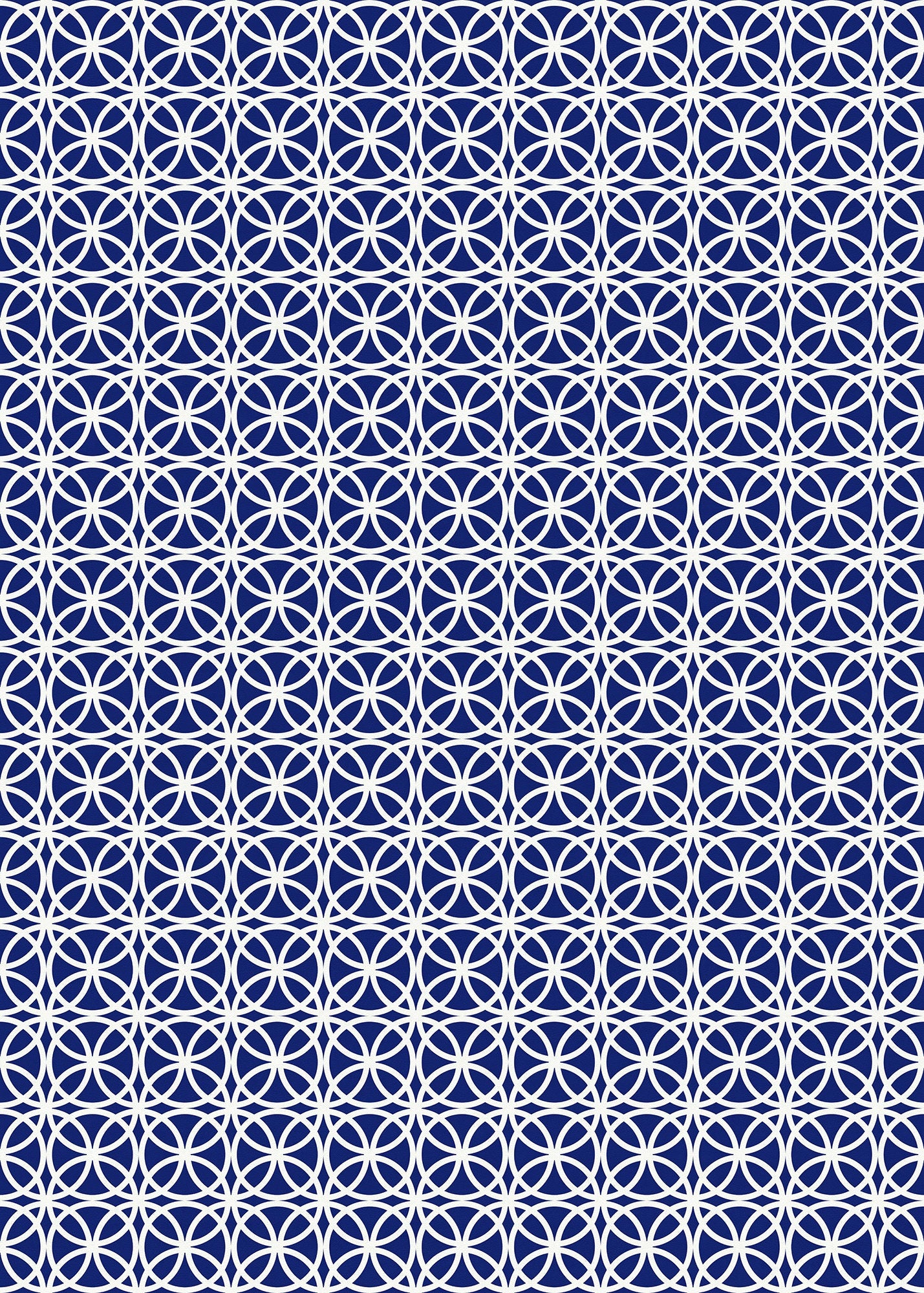 Chicago Versatile Indoor/Outdoor Washable Rug - Modern, Contemporary Navy Blue Geometric - Vinyl with Non-Slip Backing