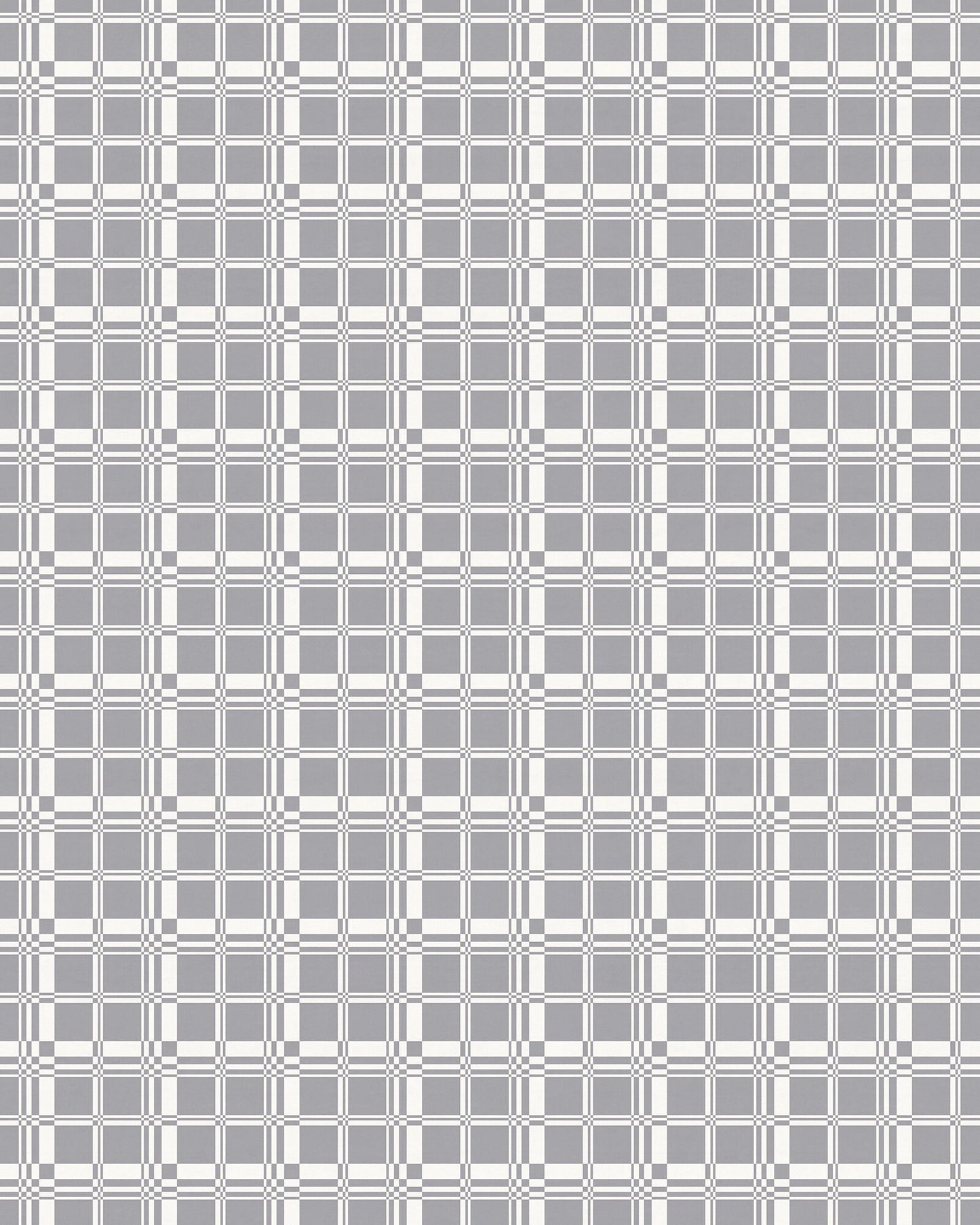 Ivy League Versatile Indoor/Outdoor Washable Rug - Gray Modern Farmhouse Plaid - Ply Vinyl with Non-Slip Latex Backing