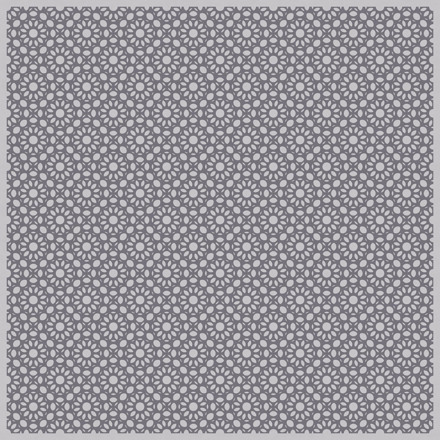 Dahlia Square Versatile Indoor/Outdoor Washable Rug - Modern Farmhouse Gray Geometric - Vinyl with Non-Slip Latex Backing