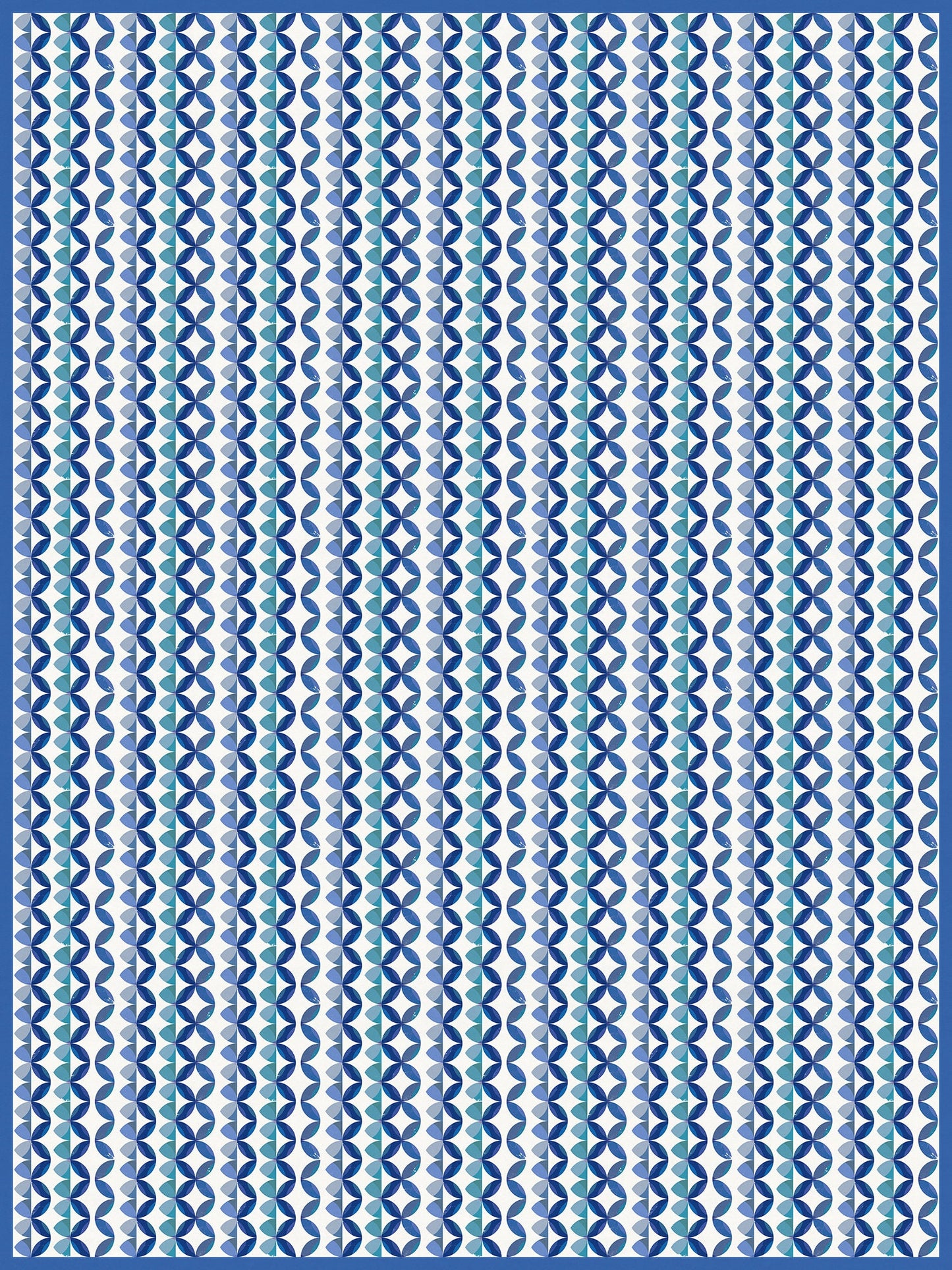 Ripple Indoor/Outdoor Washable Floor Covering - Blue Modern Coastal - 2-Ply Vinyl with Non-Slip Latex Backing