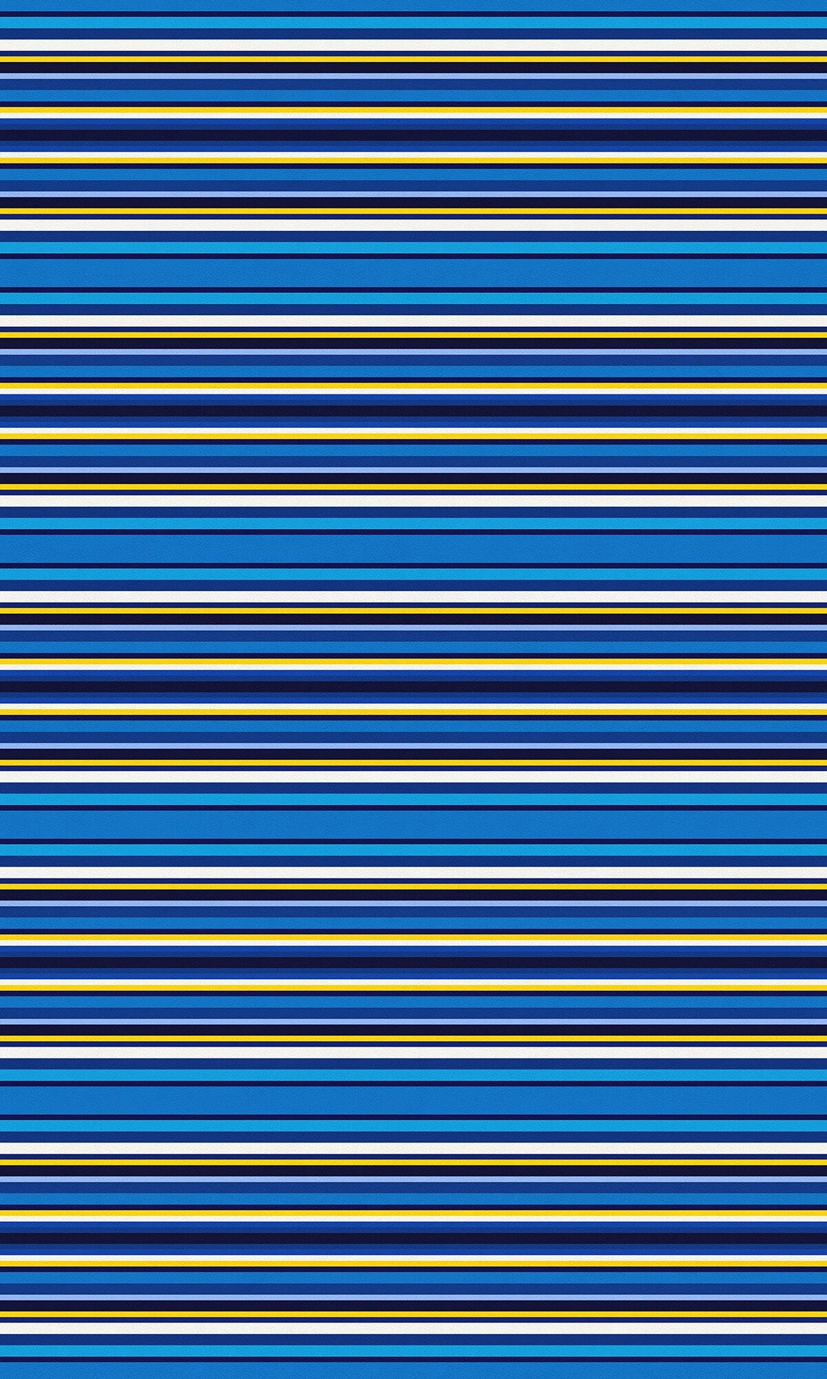 Blue Cabana Stripes Versatile Indoor/Outdoor Washable Rug - Blue, Yellow Modern Coastal Stripes - Vinyl with Non-Slip Latex Backing
