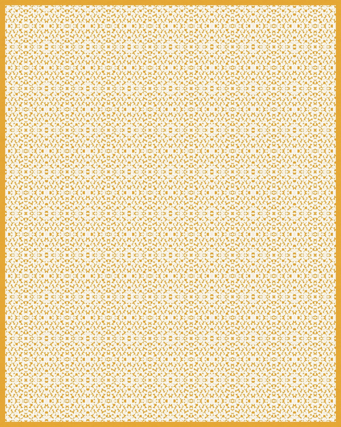 Sunglow Indoor/Outdoor Washable Floor Covering - Yellow, Orange Mid-Century - 2-Ply Vinyl with Non-Slip Latex Backing