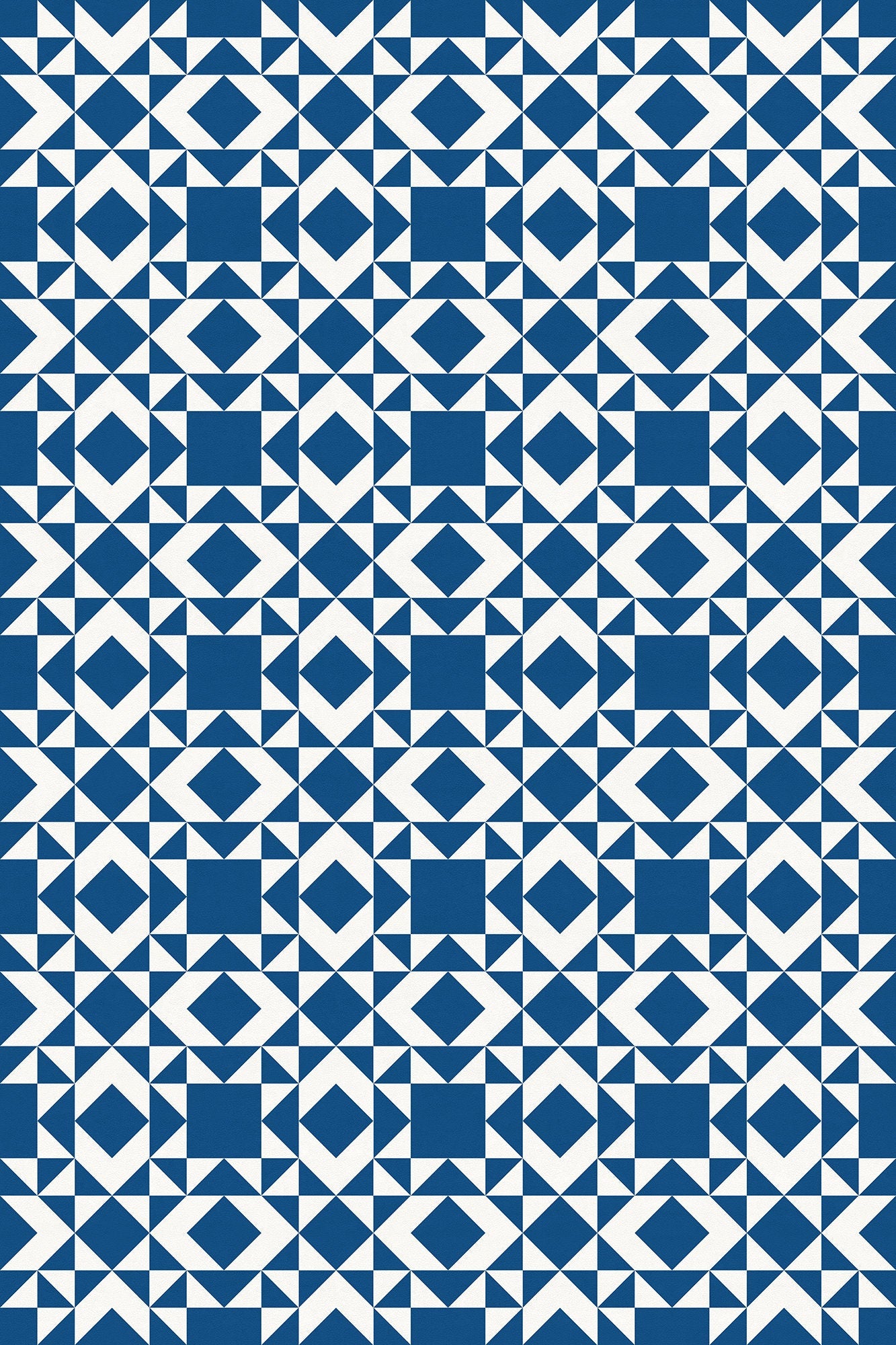 Cheyenne Versatile Indoor/Outdoor Washable Rug - Blue Southwestern Geometric - Vinyl with Non-Slip Latex Backing