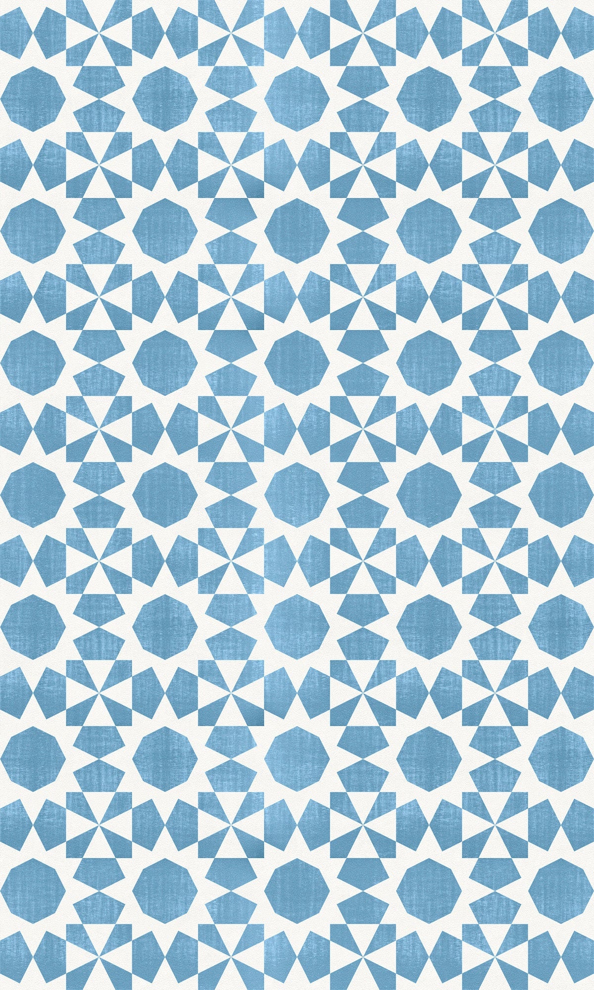 Casper Versatile Indoor/Outdoor Washable Rug - Blue Southwestern Coastal Geometric - Vinyl with Non-Slip Latex Coating