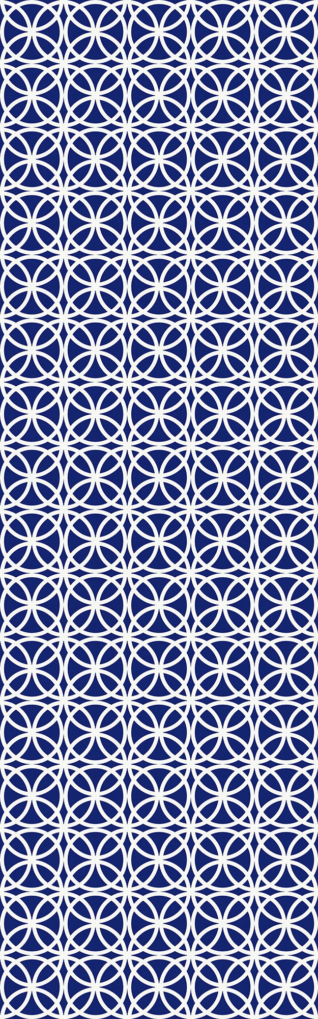 Chicago Versatile Indoor/Outdoor Washable Rug - Modern, Contemporary Navy Blue Geometric - Vinyl with Non-Slip Backing