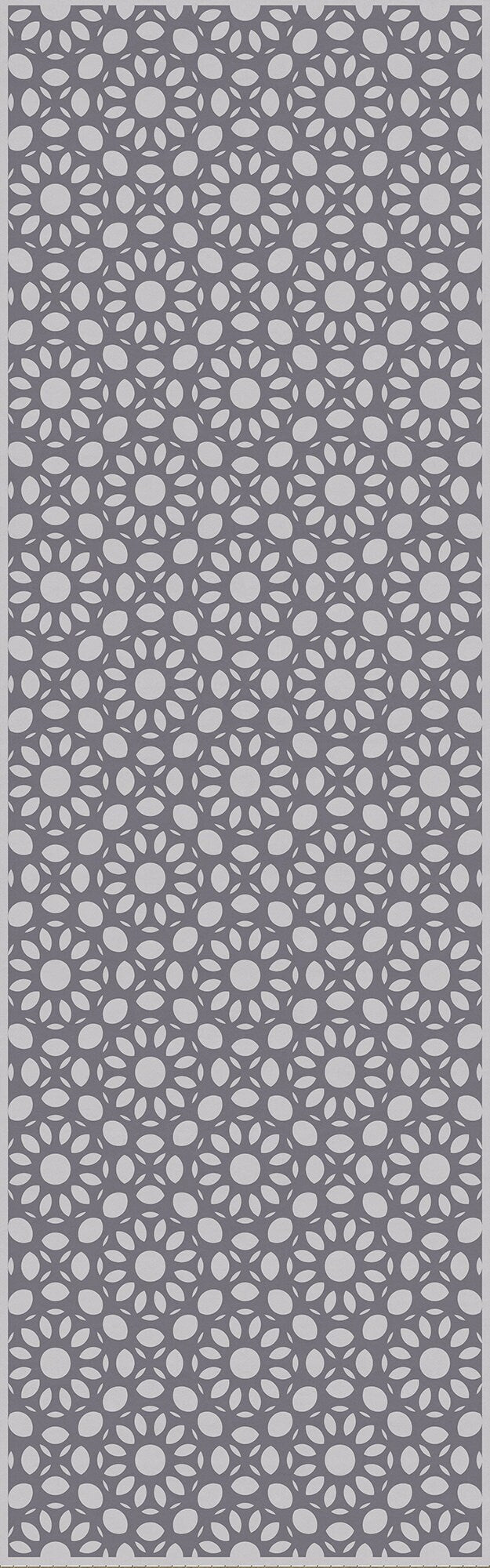 Dahlia Versatile Indoor/Outdoor Washable Rug - Rectangle Farmhouse Geometric Gray - Vinyl with Non-Slip Latex Backing
