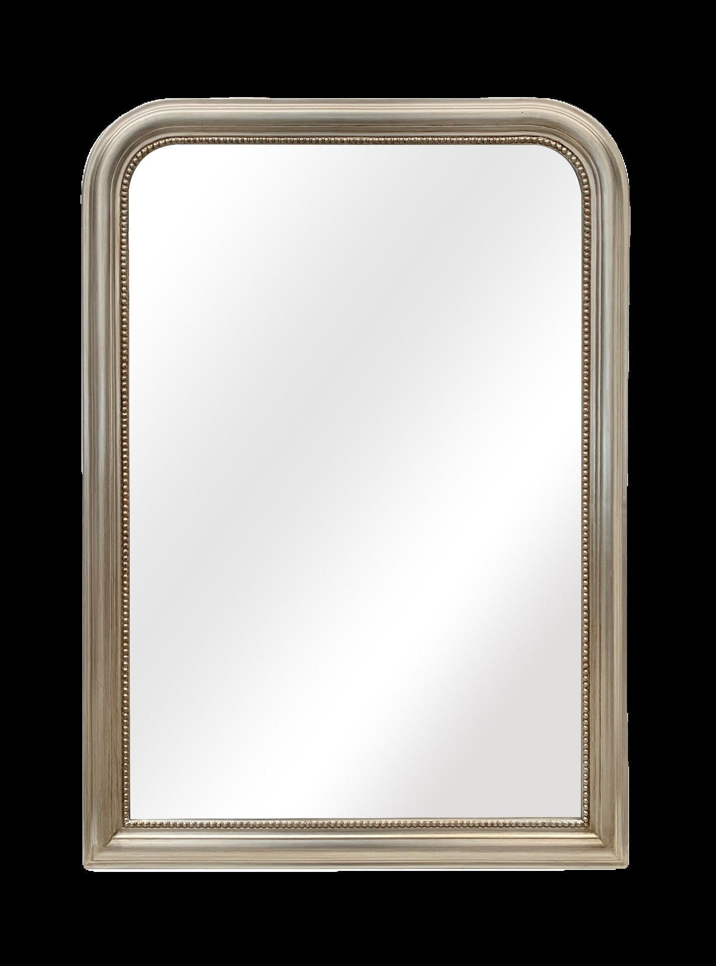 Traditional Arched Decorative 'Duparc' Wall Mirror - Hand Painted Solid Wood Frame - Modern Mirror