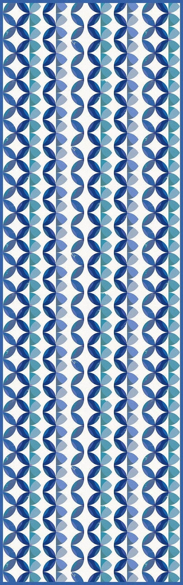 Ripple Indoor/Outdoor Washable Floor Covering - Blue Modern Coastal - 2-Ply Vinyl with Non-Slip Latex Backing
