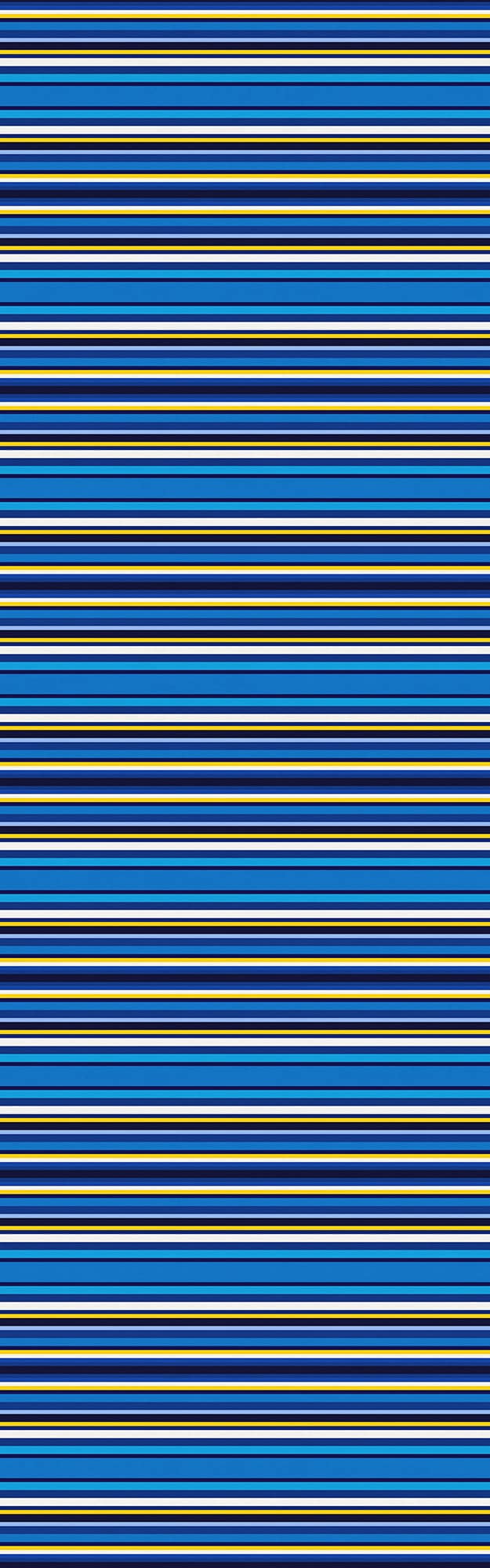 Blue Cabana Stripes Versatile Indoor/Outdoor Washable Rug - Blue, Yellow Modern Coastal Stripes - Vinyl with Non-Slip Latex Backing