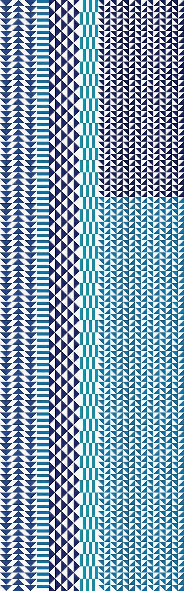 Bondurant Versatile Indoor/Outdoor Washable Rug - Southwestern Blue - Coastal Blue - Vinyl with Non-Slip Latex Backing