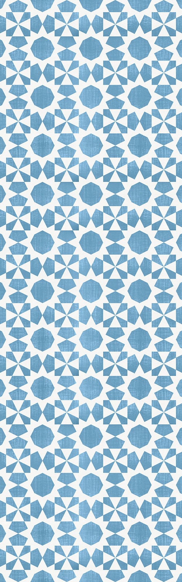 Casper Versatile Indoor/Outdoor Washable Rug - Blue Southwestern Coastal Geometric - Vinyl with Non-Slip Latex Coating