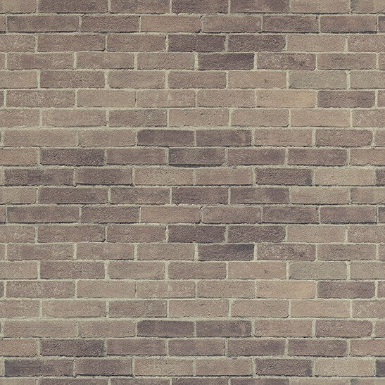 Brick Gray Industrial Peel and Stick Wallpaper - Water-Resistant Embossed Vinyl Canvas