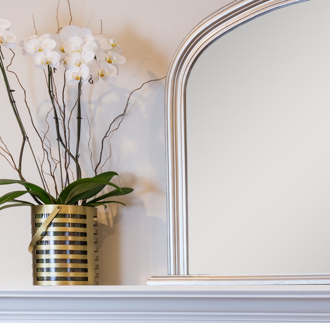 Lyon Arched Mantle & Dresser Mirror - Modern and Transitional