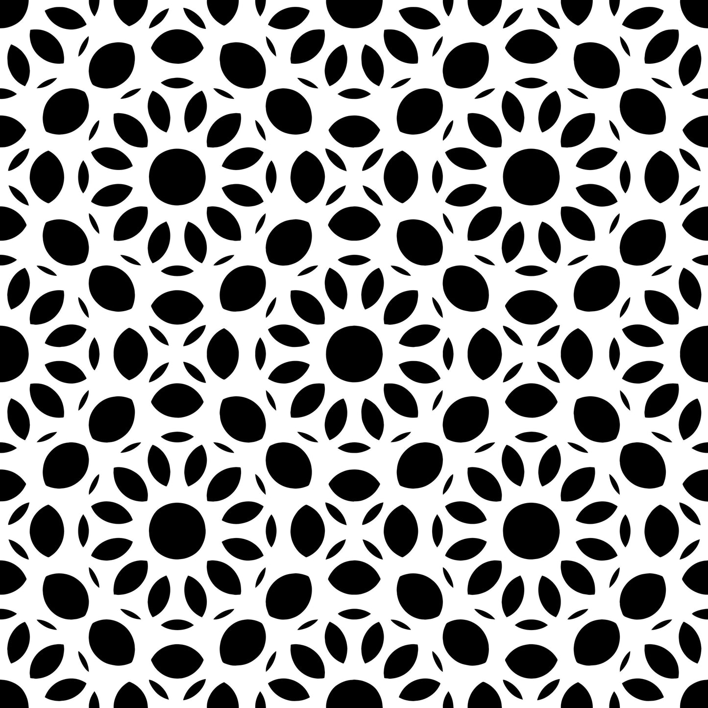 Dahlia Modern Farmhouse Peel and Stick Wallpaper - Black Mosaic - Water-Resistant Embossed Vinyl Canvas