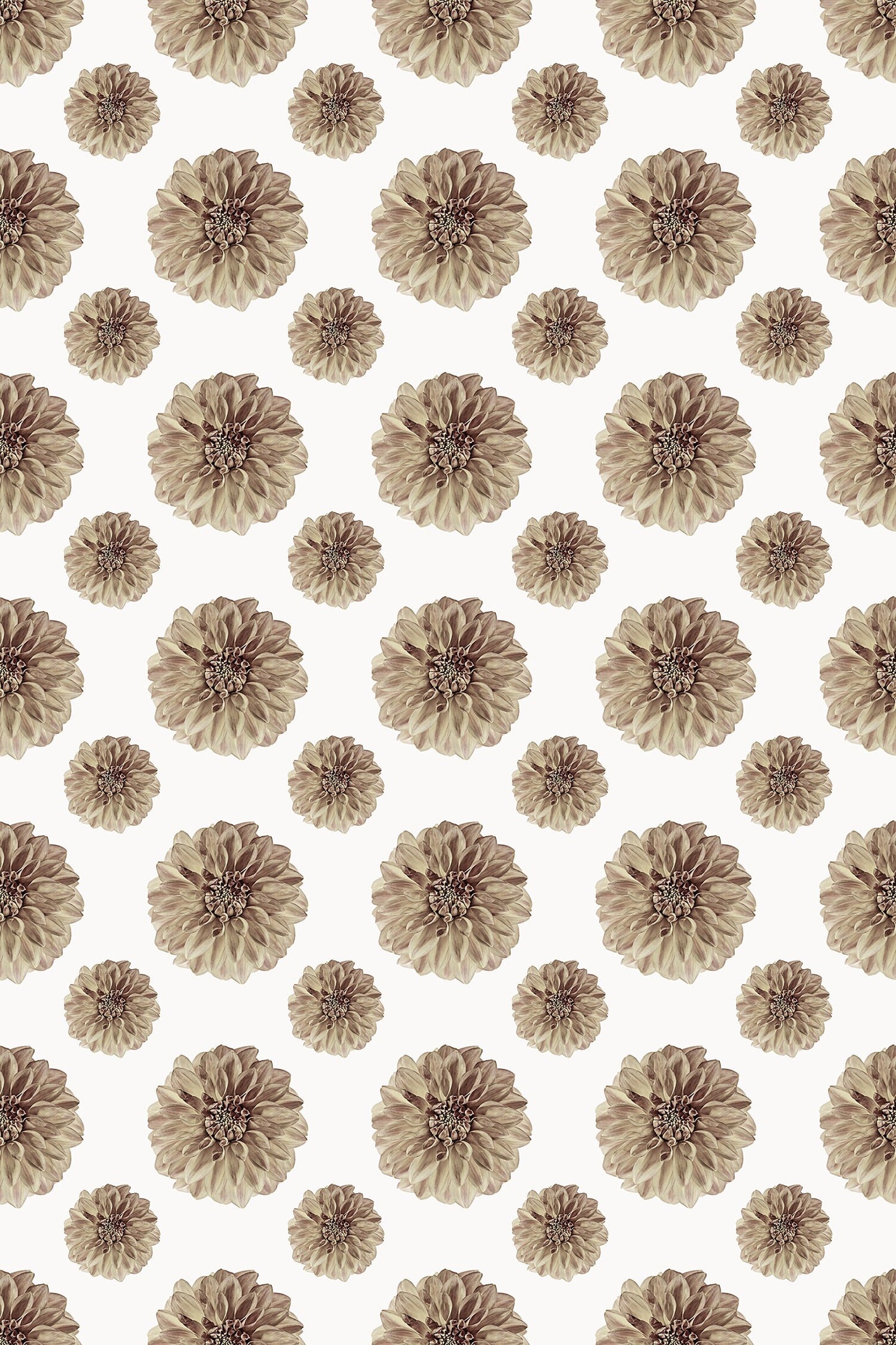 Flora in Sepia Versatile Indoor/Outdoor Floor Covering - Country Farmhouse Tan Floral - Vinyl with Non-Slip Latex Backing