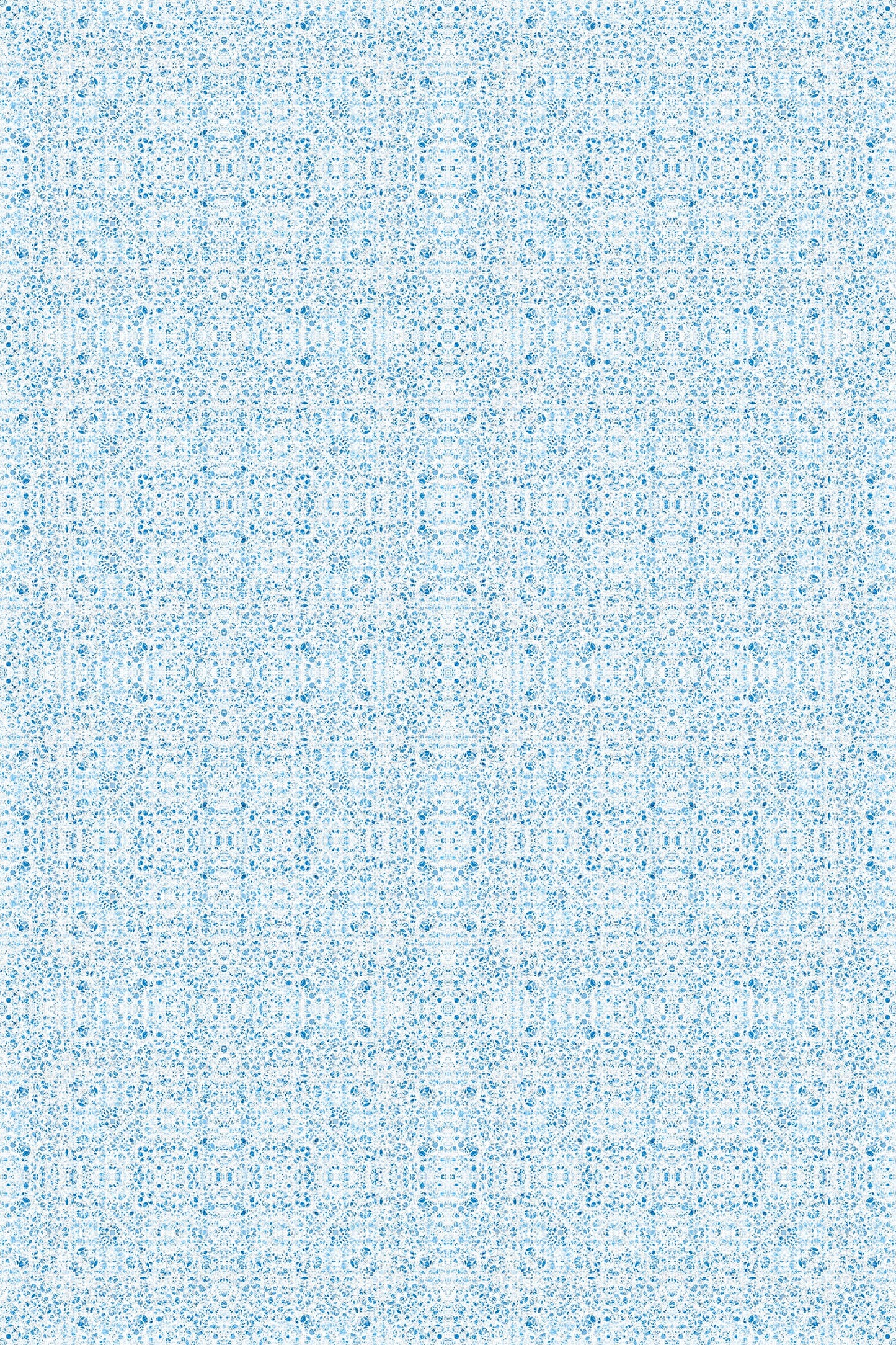 Poppies in Blue Indoor/Outdoor Floor Covering - French Country - 2-Ply Vinyl with Non-Slip Latex Backing