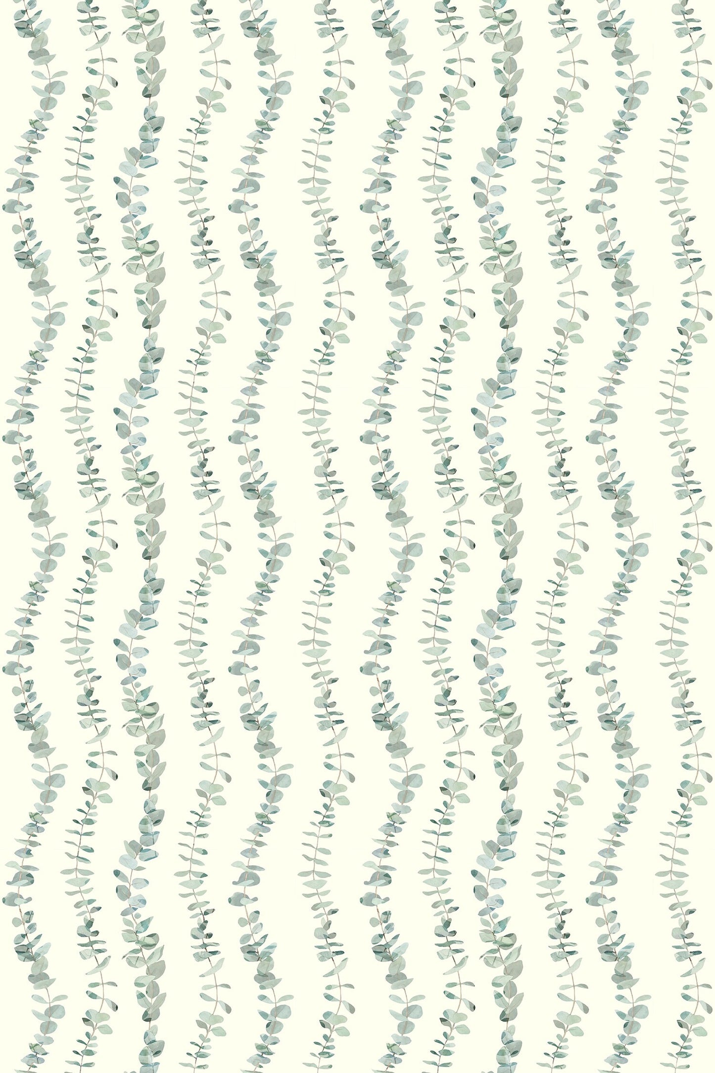 Eucalyptus Vines Versatile Indoor/Outdoor Washable Rug -French Country Floral & Green Botanical - Vinyl with Non-Slip Latex Backing
