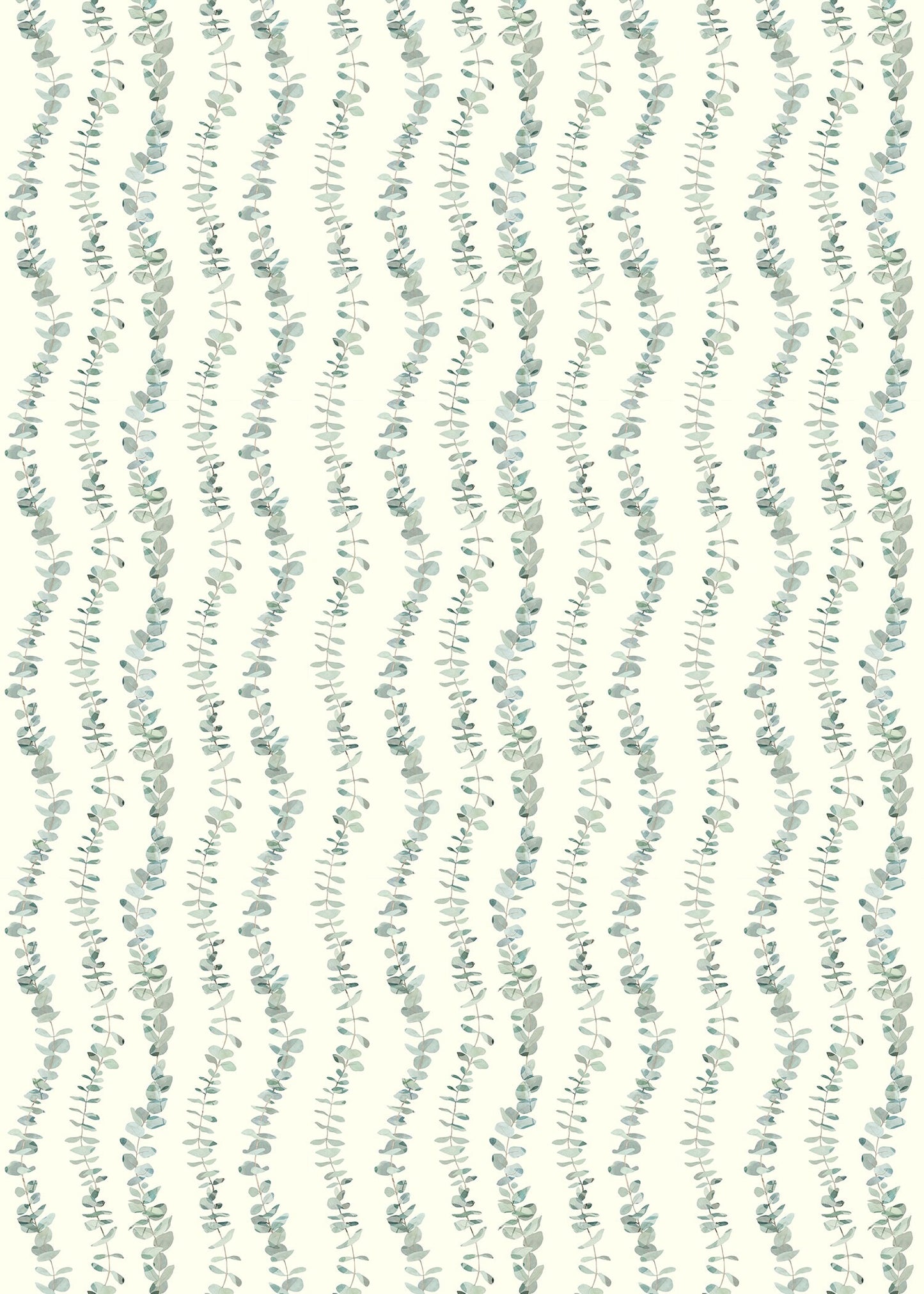 Eucalyptus Vines Versatile Indoor/Outdoor Washable Rug -French Country Floral & Green Botanical - Vinyl with Non-Slip Latex Backing