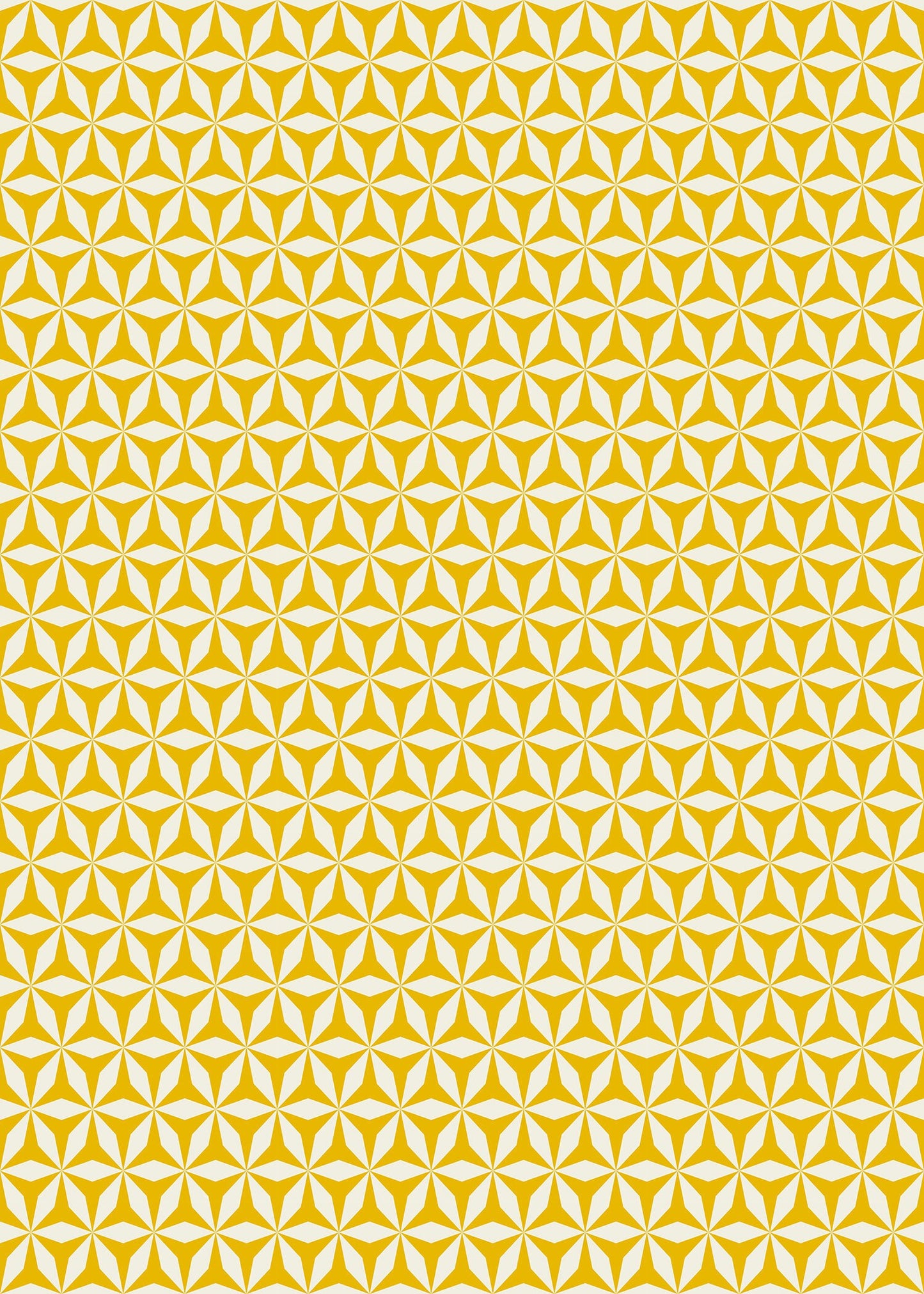 Origami in Yellow Indoor/Outdoor Floor Covering - Mid-Century Geometric - 2-Ply Vinyl with Non-Slip Latex Backing