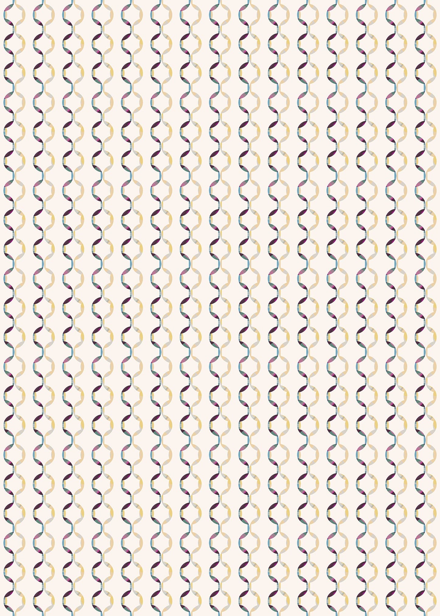 Slipmat Indoor/Outdoor Floor Covering - Mid-Century Modern Multi-Color Stripes - 2-Ply Vinyl with Non-Slip Latex Backing
