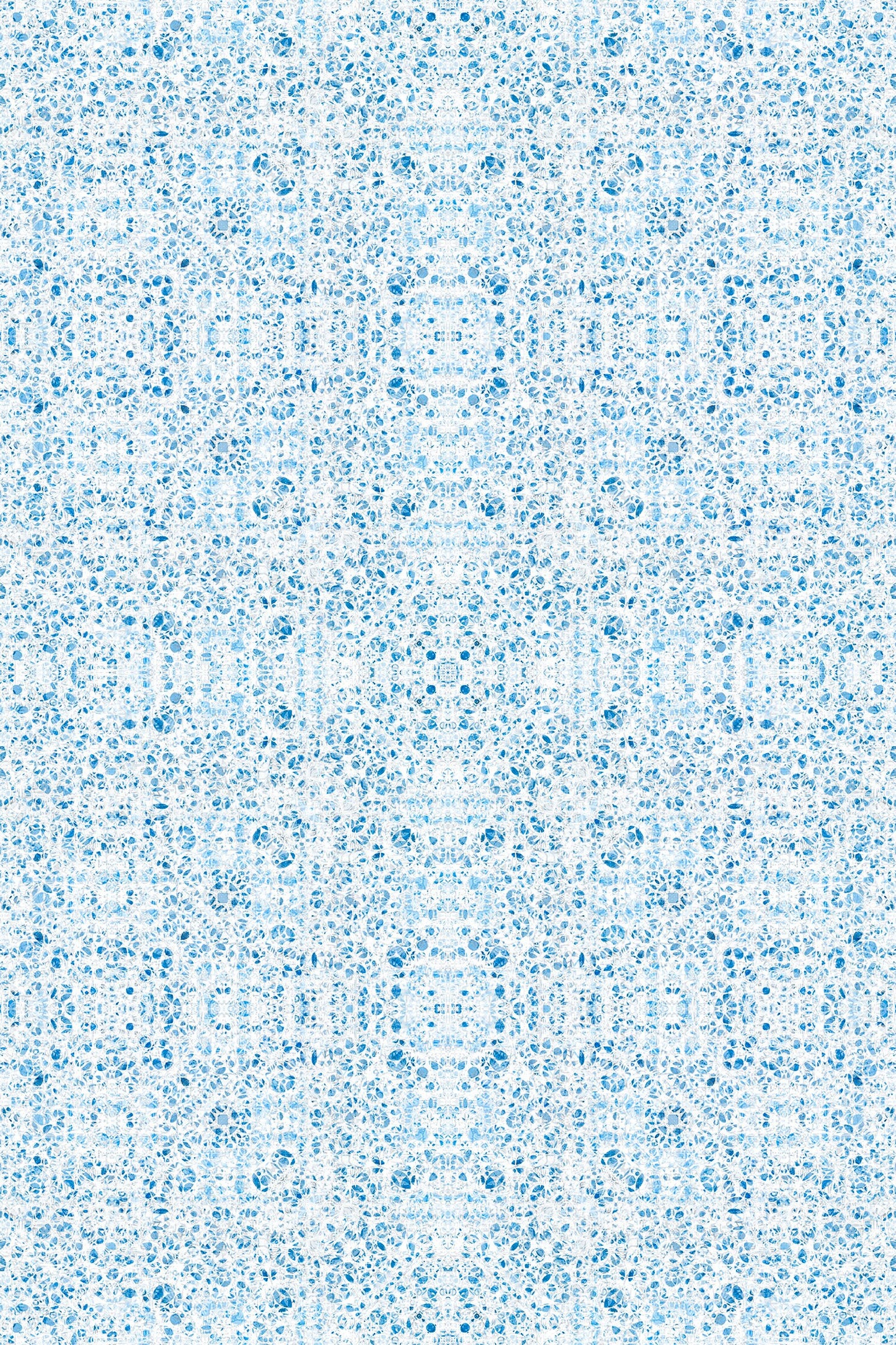 Poppies in Blue Indoor/Outdoor Floor Covering - French Country - 2-Ply Vinyl with Non-Slip Latex Backing