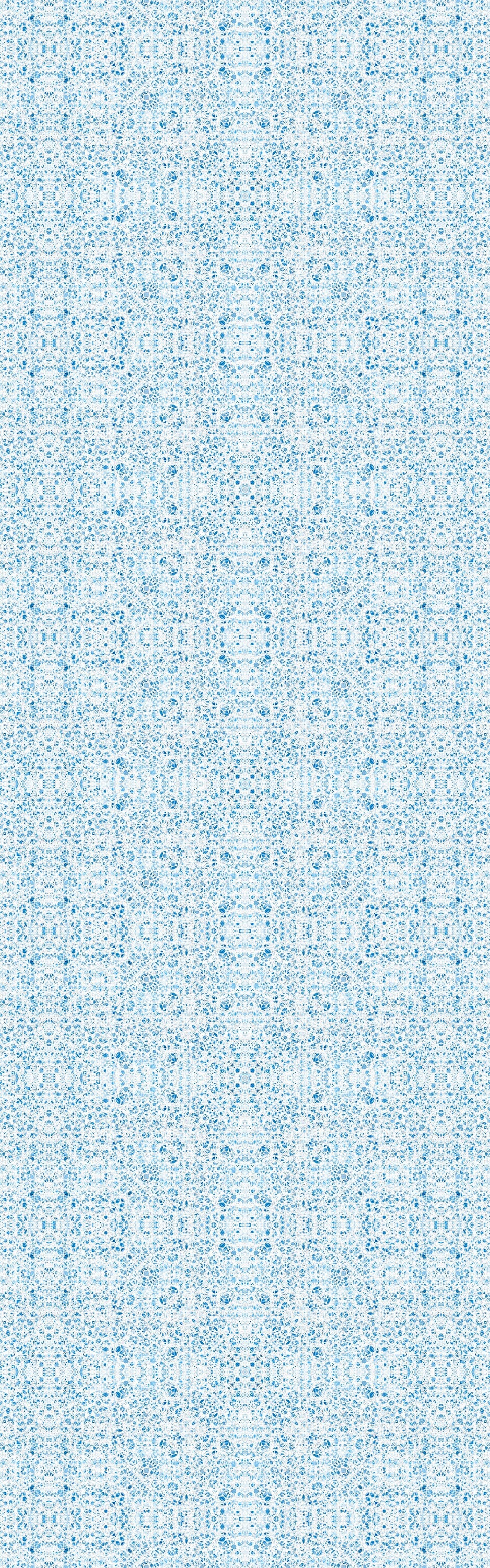 Poppies in Blue Indoor/Outdoor Floor Covering - French Country - 2-Ply Vinyl with Non-Slip Latex Backing