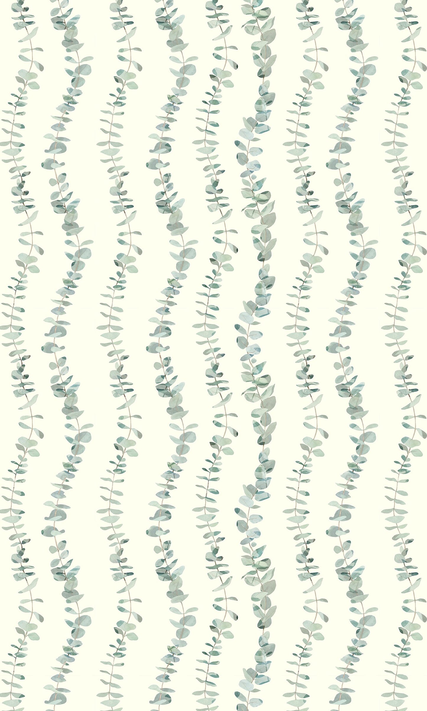 Eucalyptus Vines Versatile Indoor/Outdoor Washable Rug -French Country Floral & Green Botanical - Vinyl with Non-Slip Latex Backing