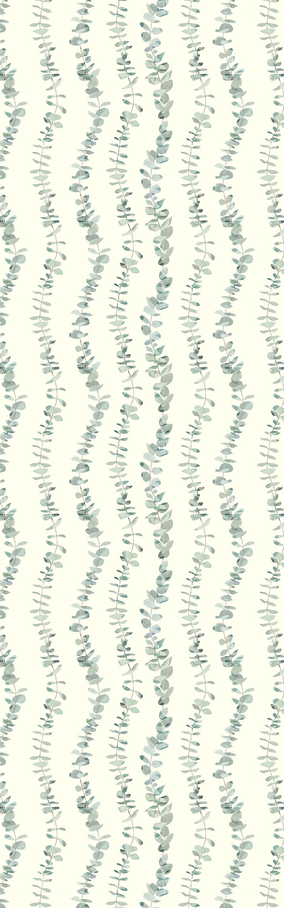 Eucalyptus Vines Versatile Indoor/Outdoor Washable Rug -French Country Floral & Green Botanical - Vinyl with Non-Slip Latex Backing
