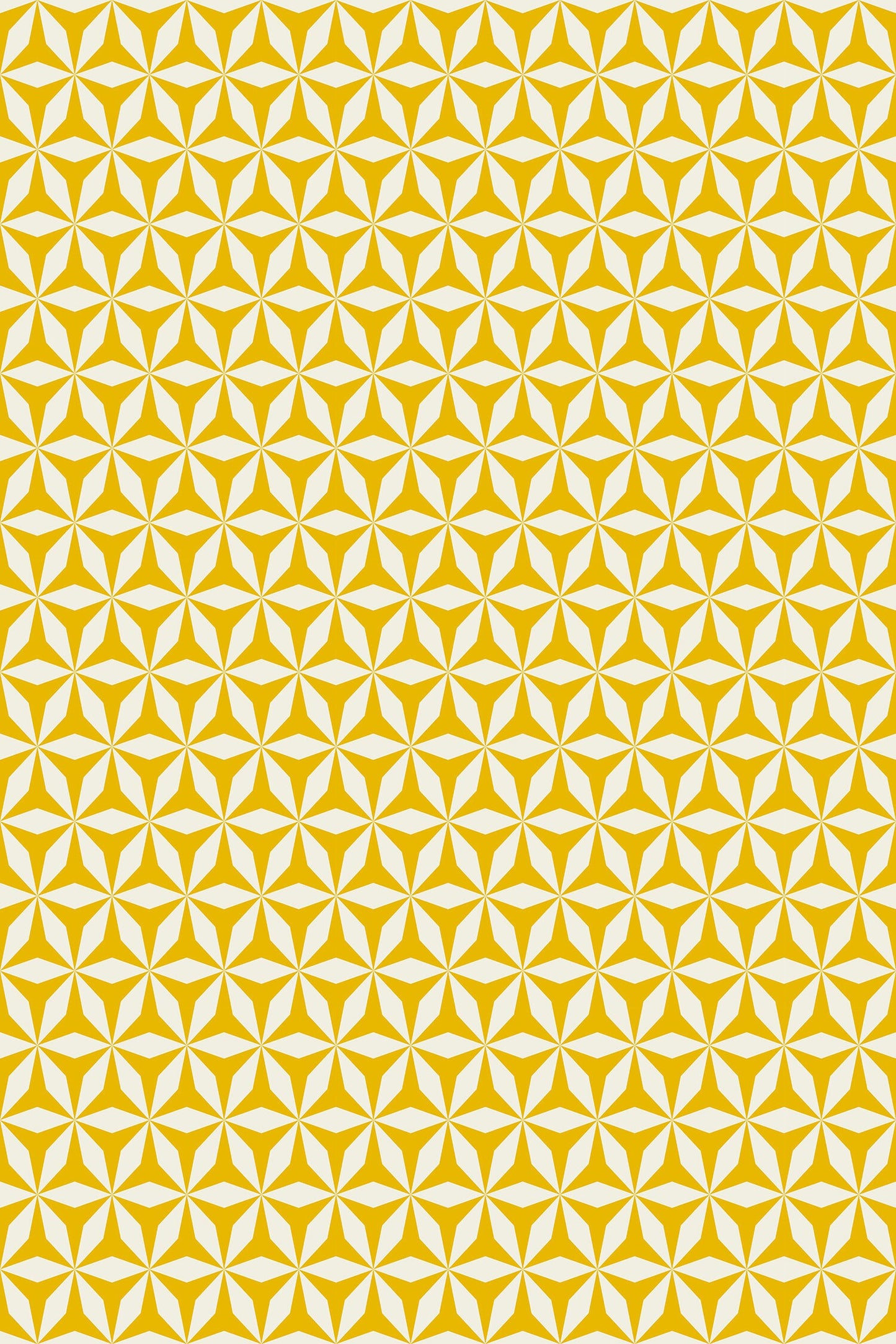 Origami in Yellow Indoor/Outdoor Floor Covering - Mid-Century Geometric - 2-Ply Vinyl with Non-Slip Latex Backing