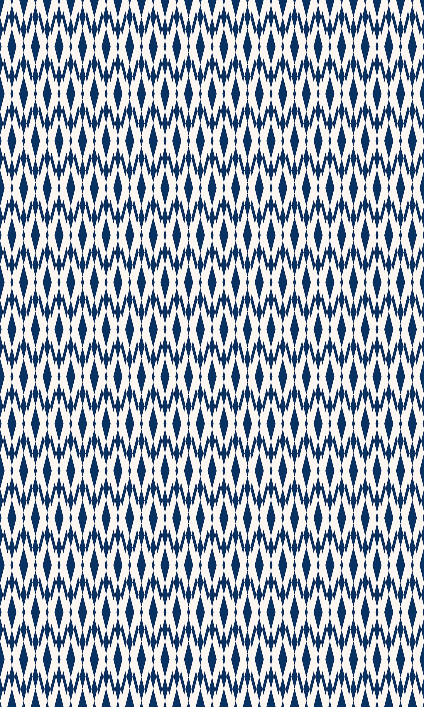 Malay in Navy Indoor/Outdoor Floor Covering - Mid-Century Modern Geometric- 2-Ply Vinyl with Non-Slip Latex Backing
