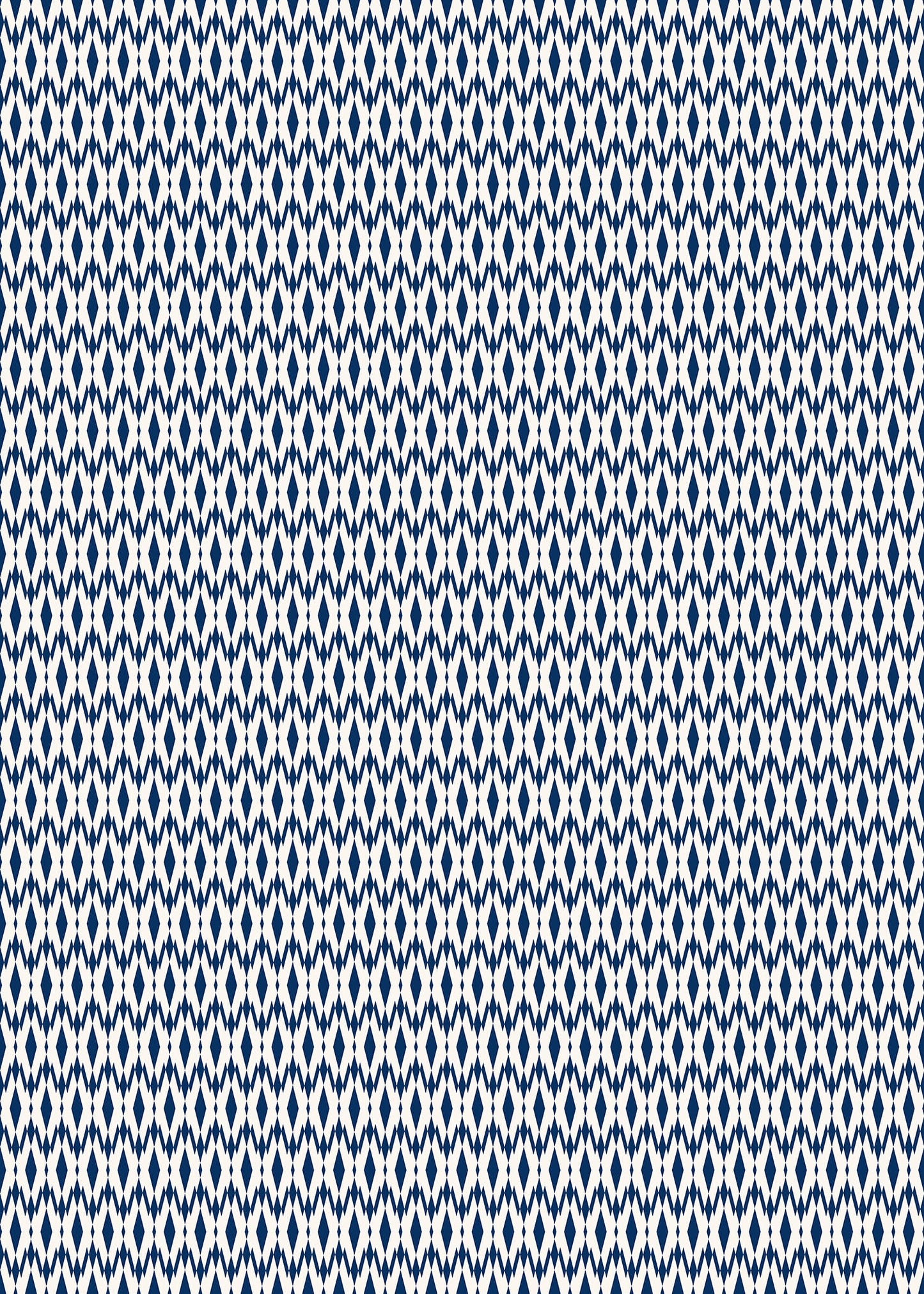 Malay in Navy Indoor/Outdoor Floor Covering - Mid-Century Modern Geometric- 2-Ply Vinyl with Non-Slip Latex Backing