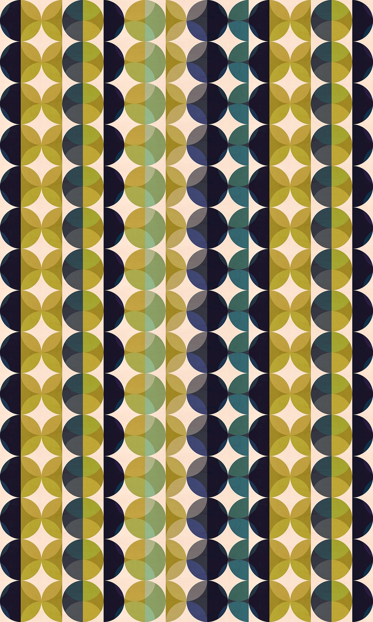 Gemstone Jade Versatile Indoor/Outdoor Washable Rug - Mid-Century Modern Blue, Green Geometric- Ply Vinyl with Non-Slip Latex Backing