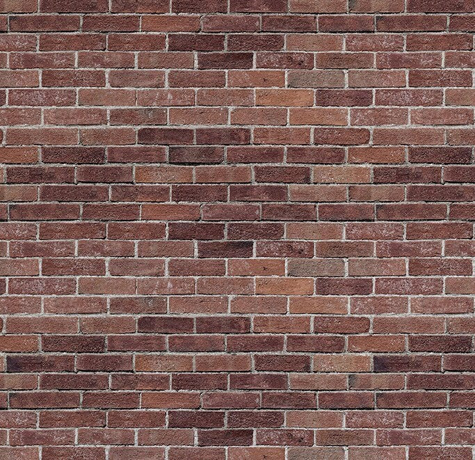 Brick Brown Vinyl Canvas Wallpaper - Industrial Faux Rustic Brick - Removable, Water-Resistant Peel & Stick Wallpaper Panel'