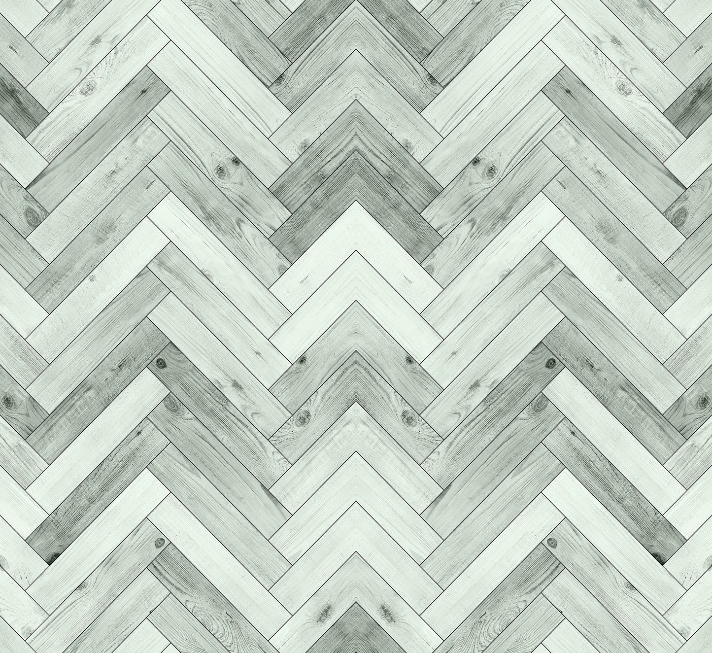 Woodland Sage Farmhouse Peel and Stick Wallpaper - Green Herringbone Faux Wood - Water-Resistant Embossed Vinyl Canvas