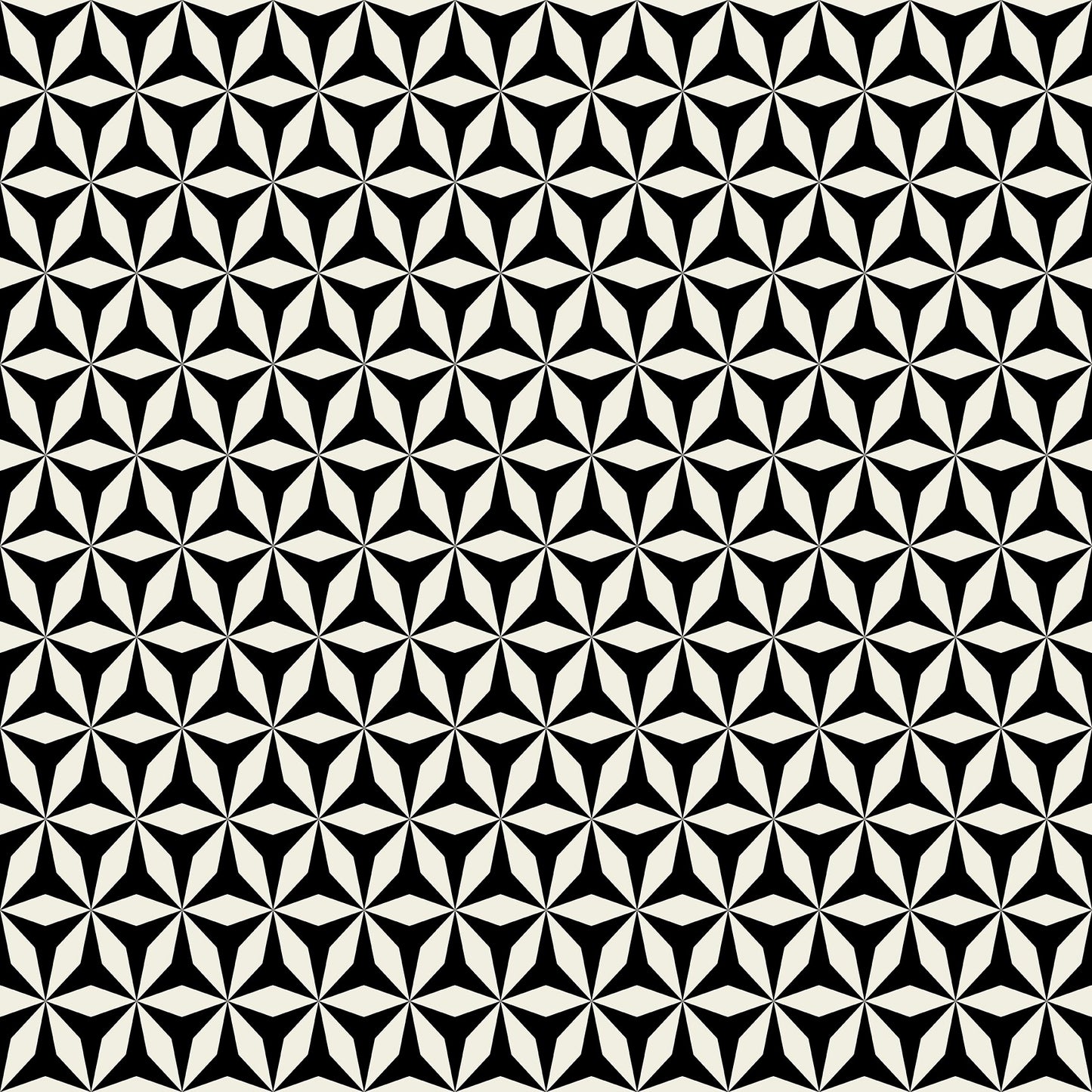 Origami 3D Mid-Century Peel and Stick Wallpaper - Black & White Geometric - Water-Resistant Embossed Vinyl Canvas
