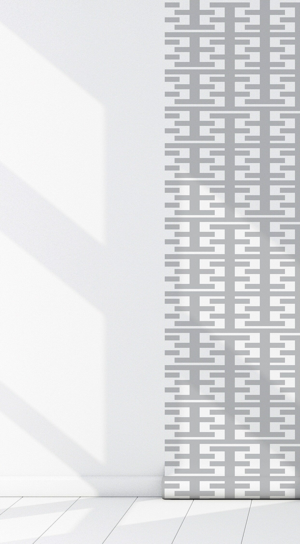 Retro Tower Gray Peel & Stick Wallpaper-Vinyl Embossed Canvas Texture