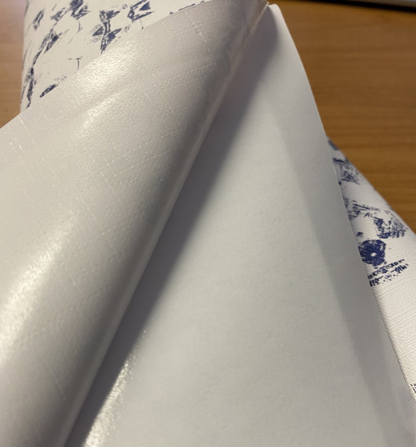 Origami Navy Blue & Yellow Mid Century Peel and Stick Wallpaper-Water-Resistant Embossed Vinyl Canvas