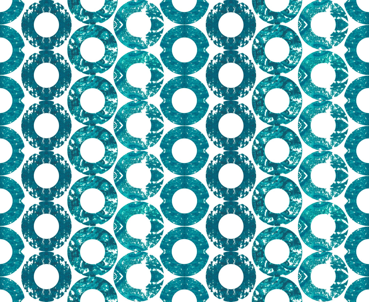 Geometric Saturn Teal Wallpaper